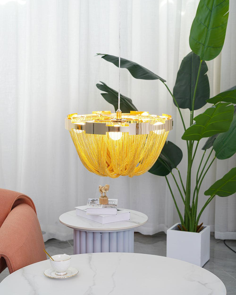 Tassel Aluminum Chain Ceiling Light