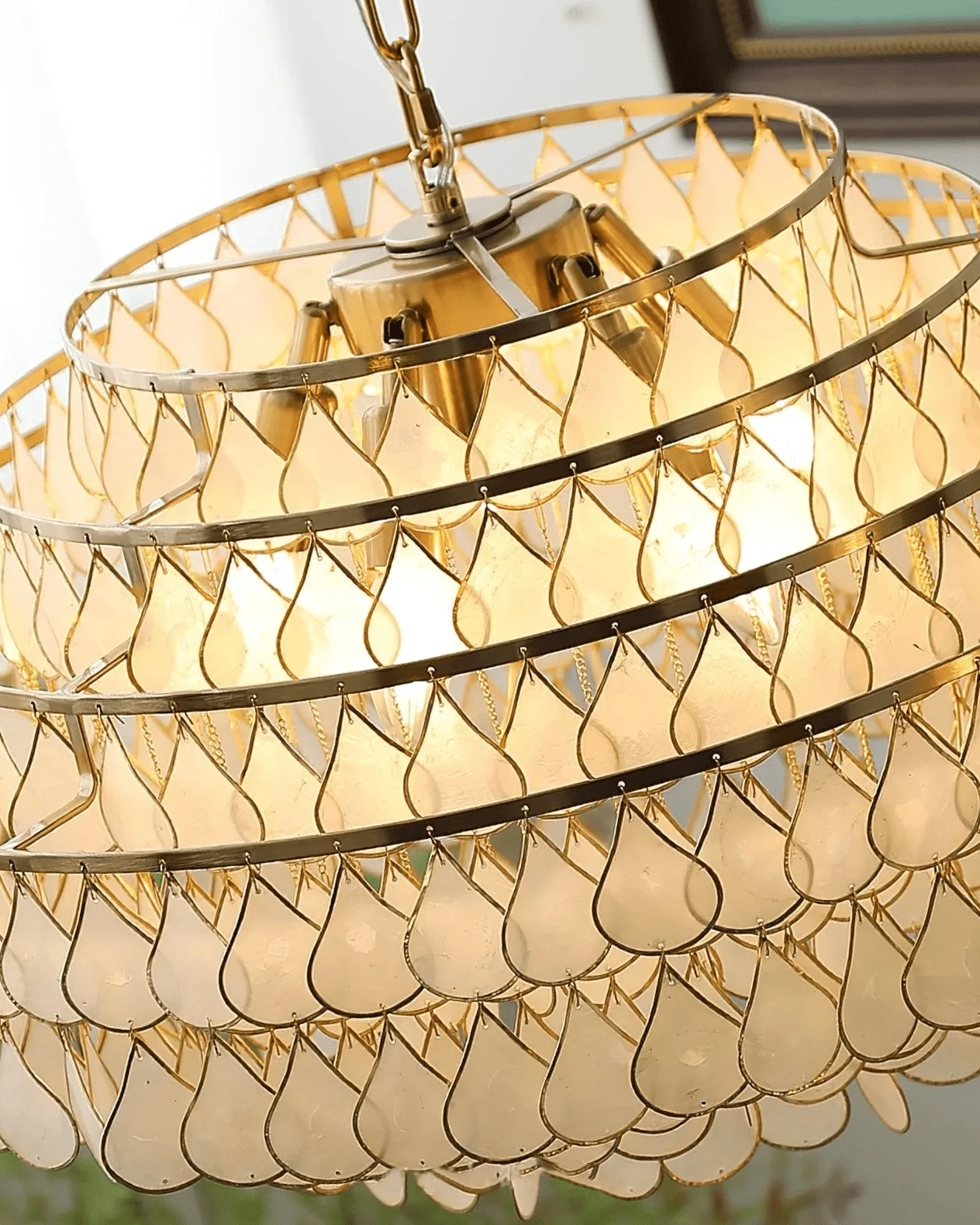 Teardrops Shell Chandelier