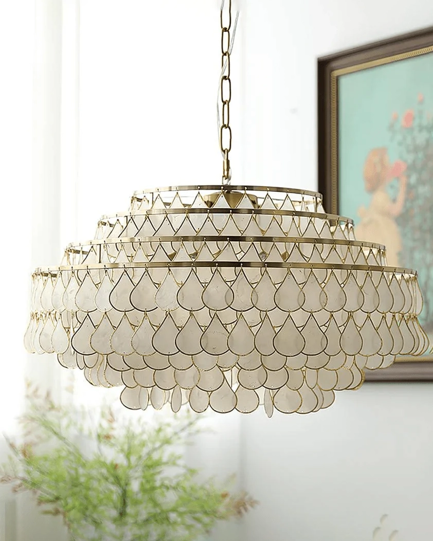 Teardrops Shell Chandelier