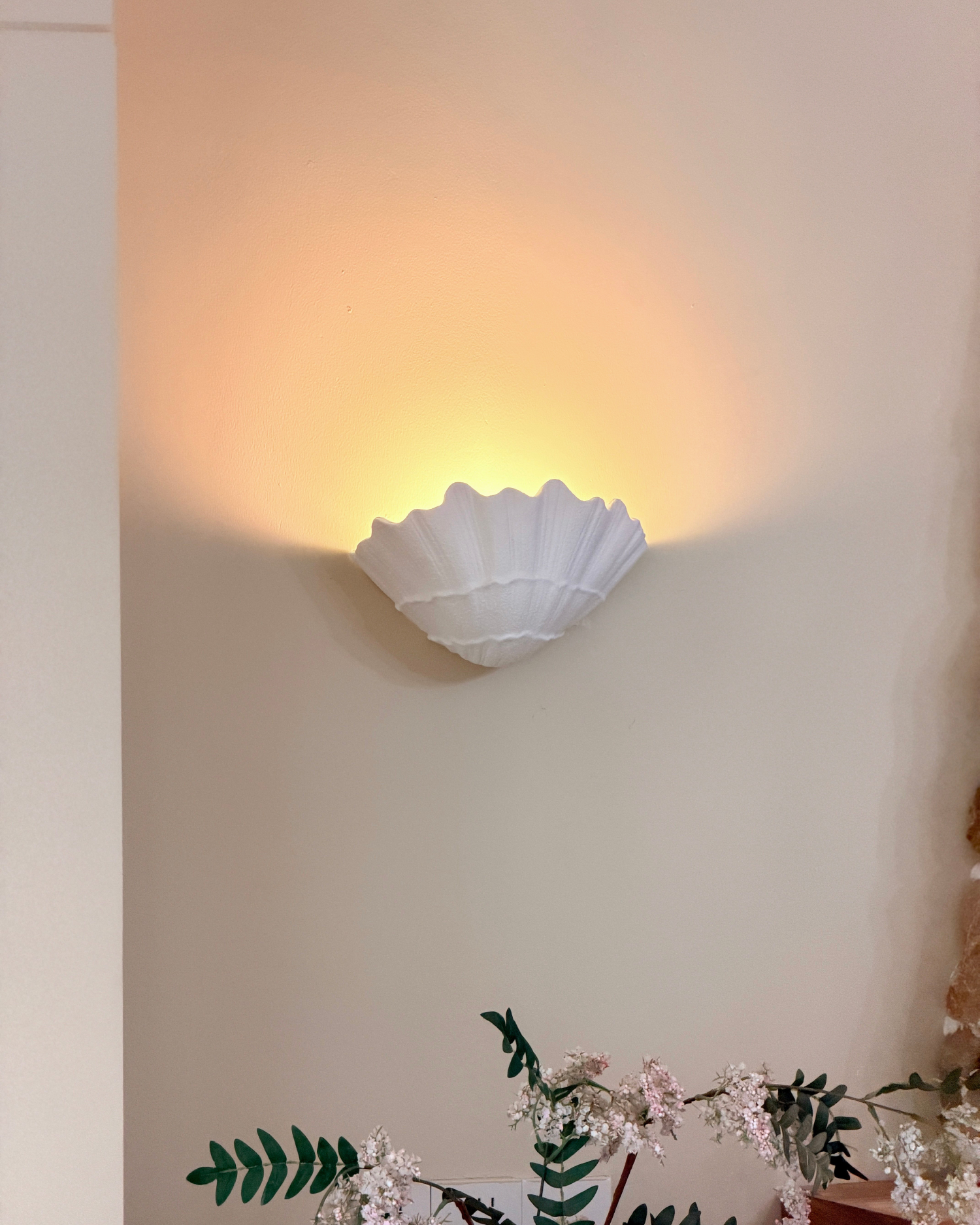 Tidal Bloom Plaster Wall Sconce