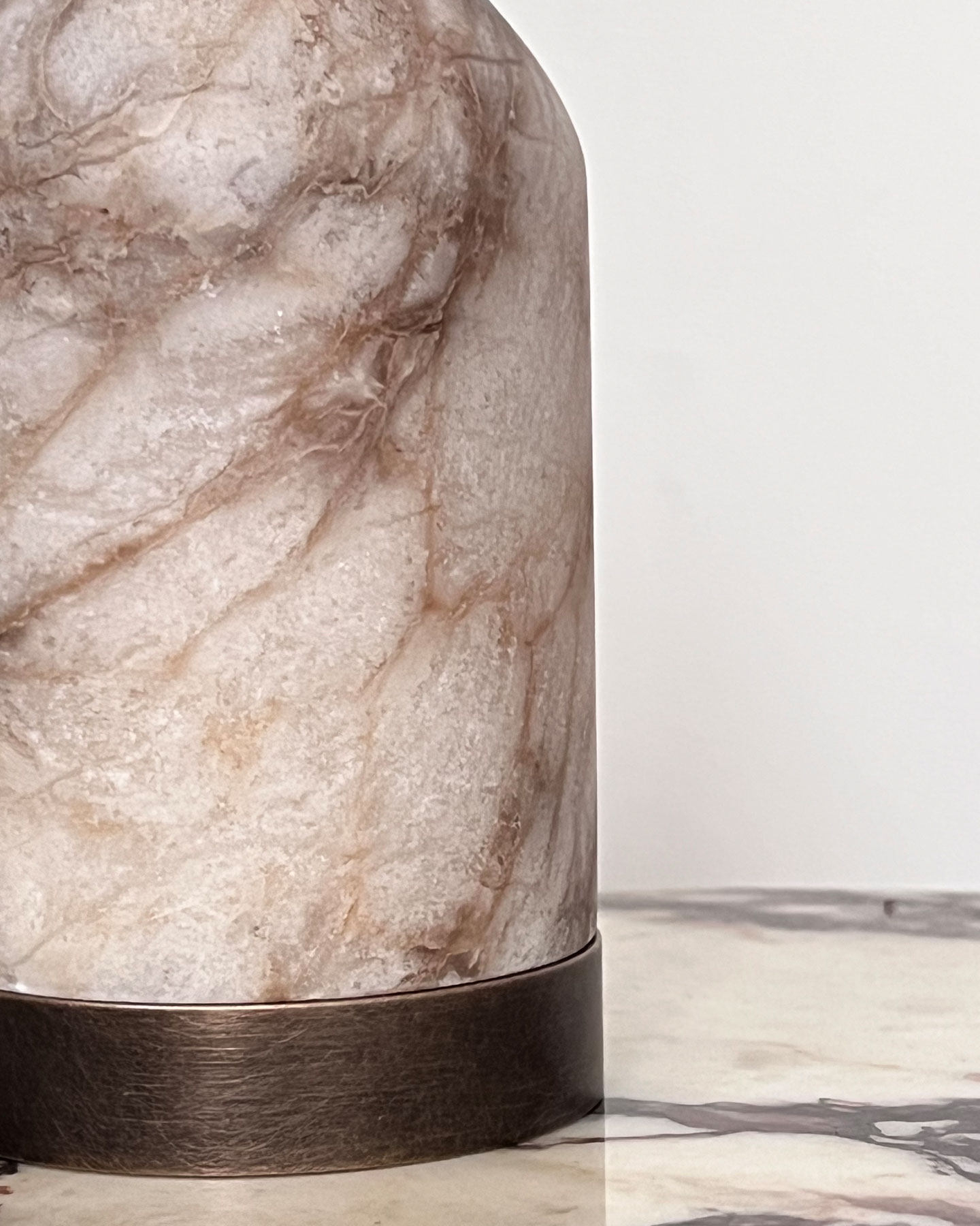 Tipsy Bottle Alabaster Table Lamp