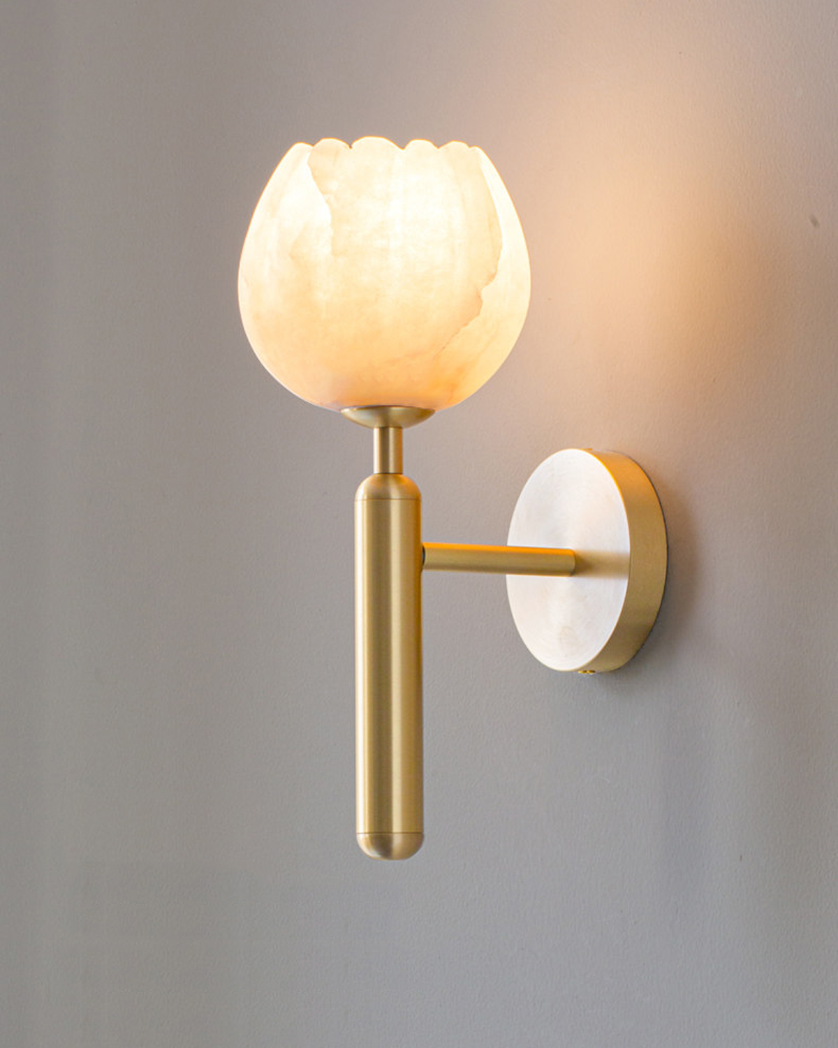 Tulip Alabaster Wall Sconce