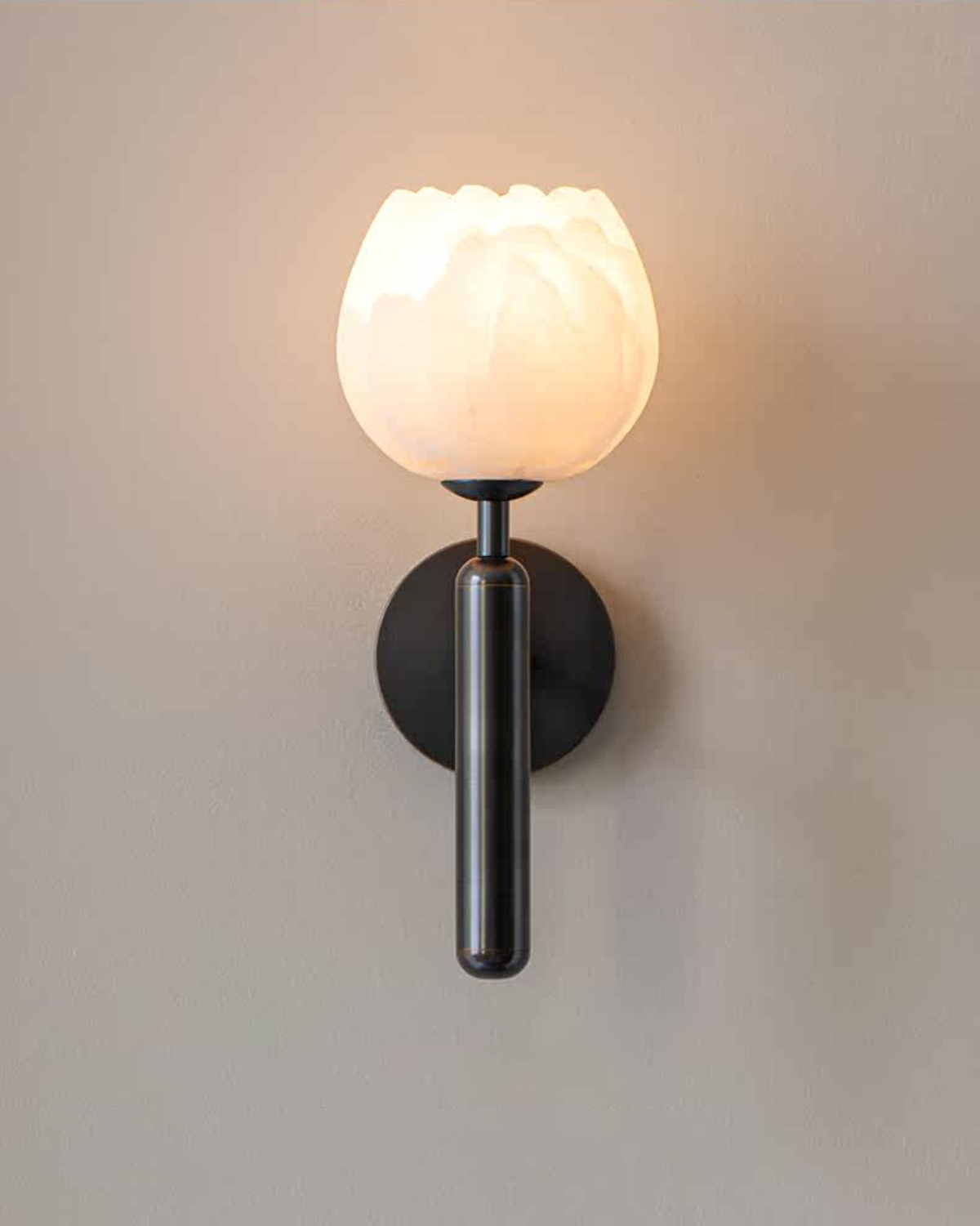 Tulip Alabaster Wall Sconce