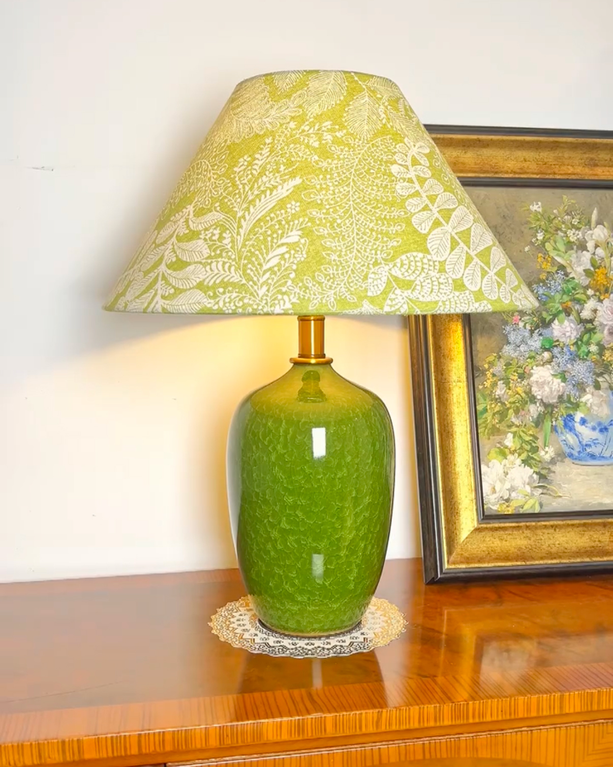 Verdant Crackle Table Lamp