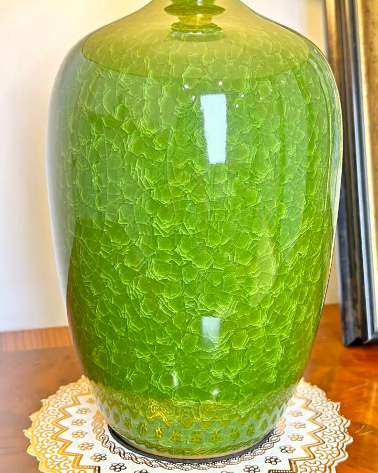 Verdant Crackle Table Lamp