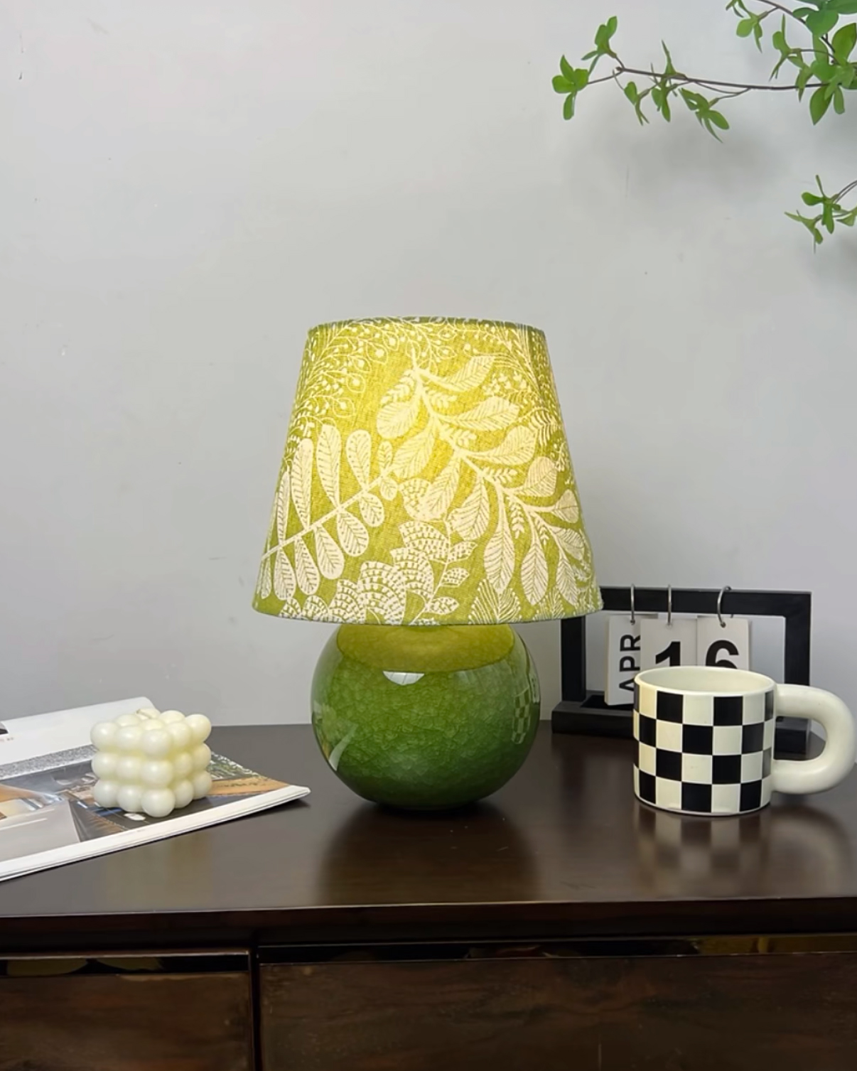 Verdant Crackle Table Lamp