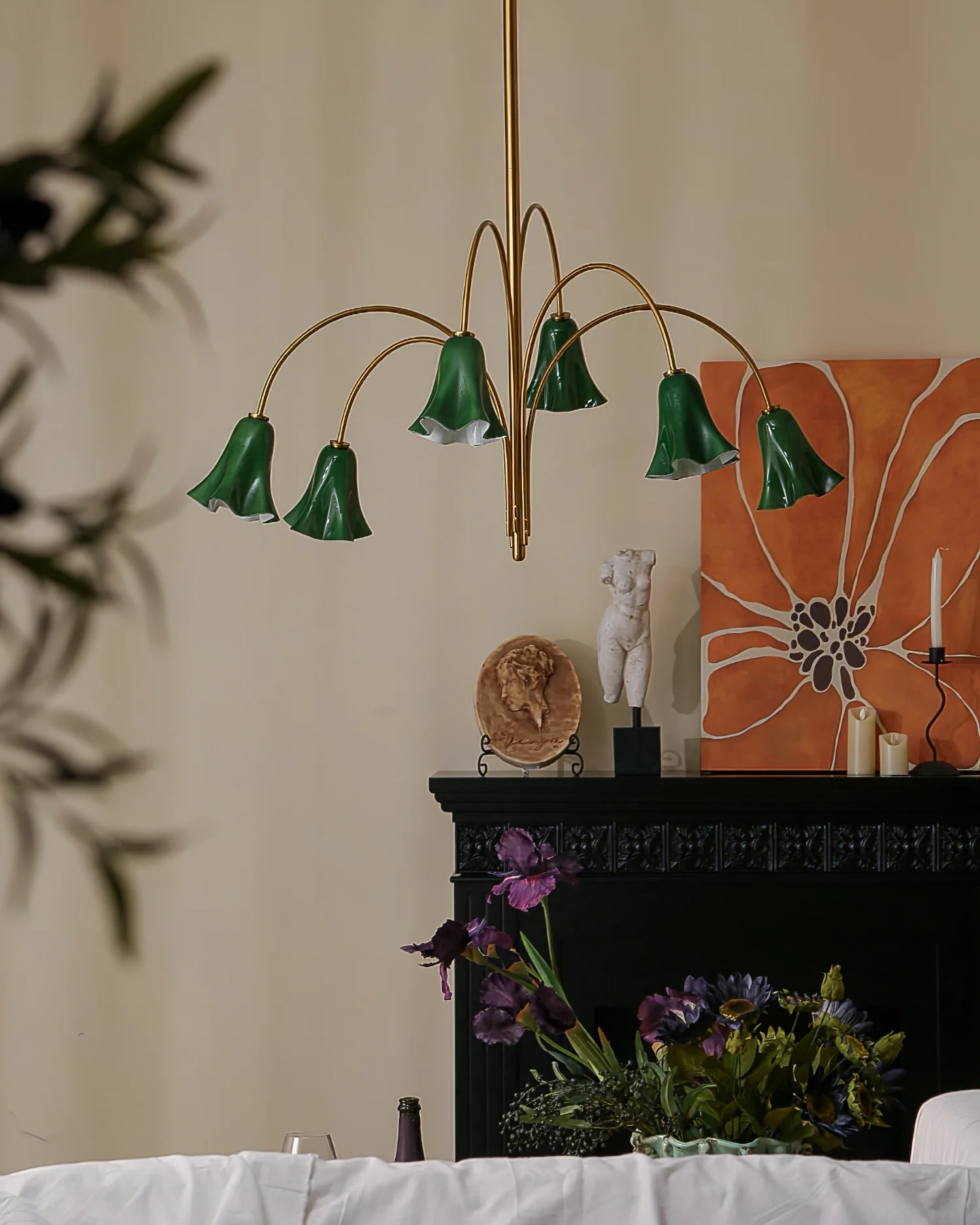 Verdant Orchid Chandelier