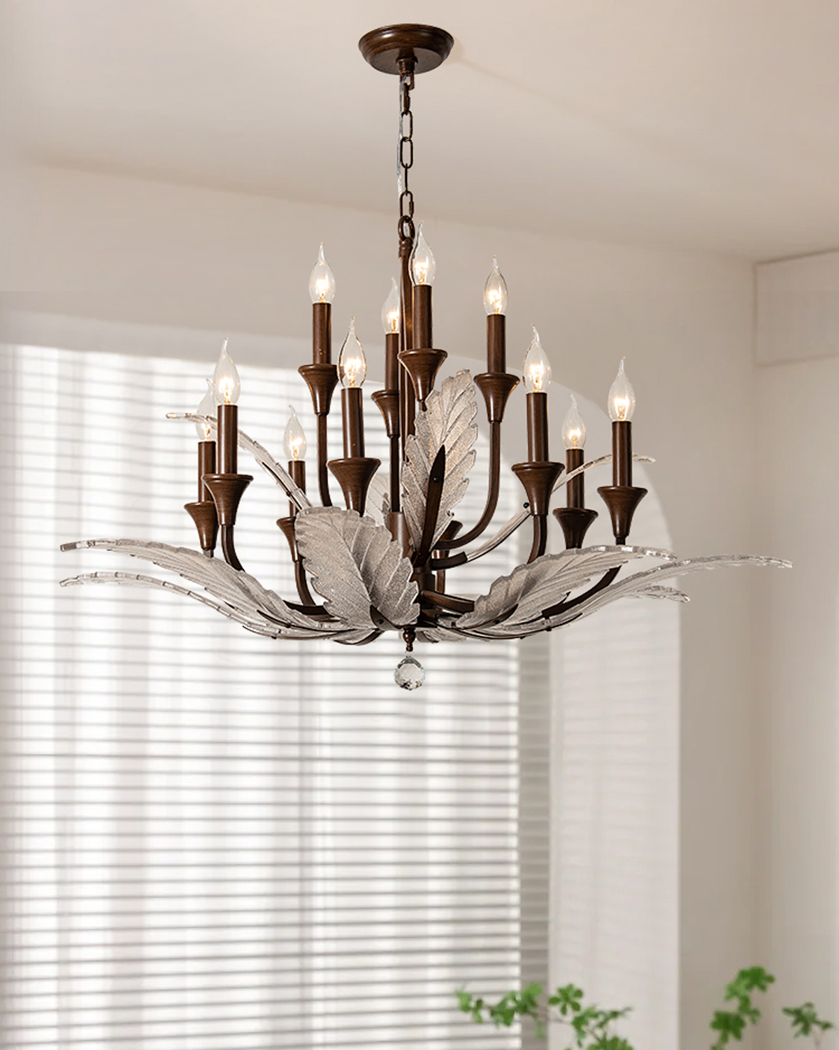 Vintage Laurel Crystal Chandelier