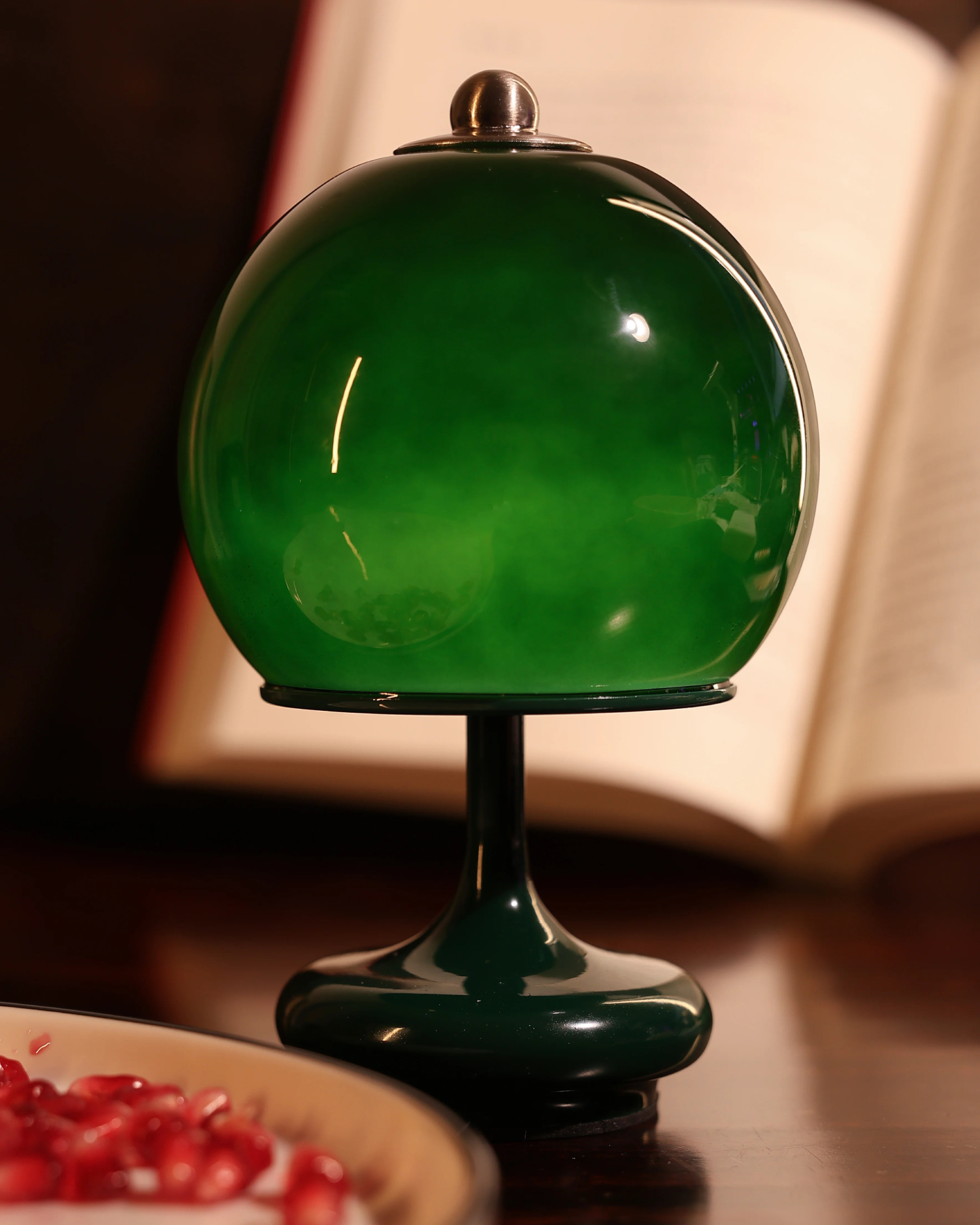 Viridian Glass Table Lamp