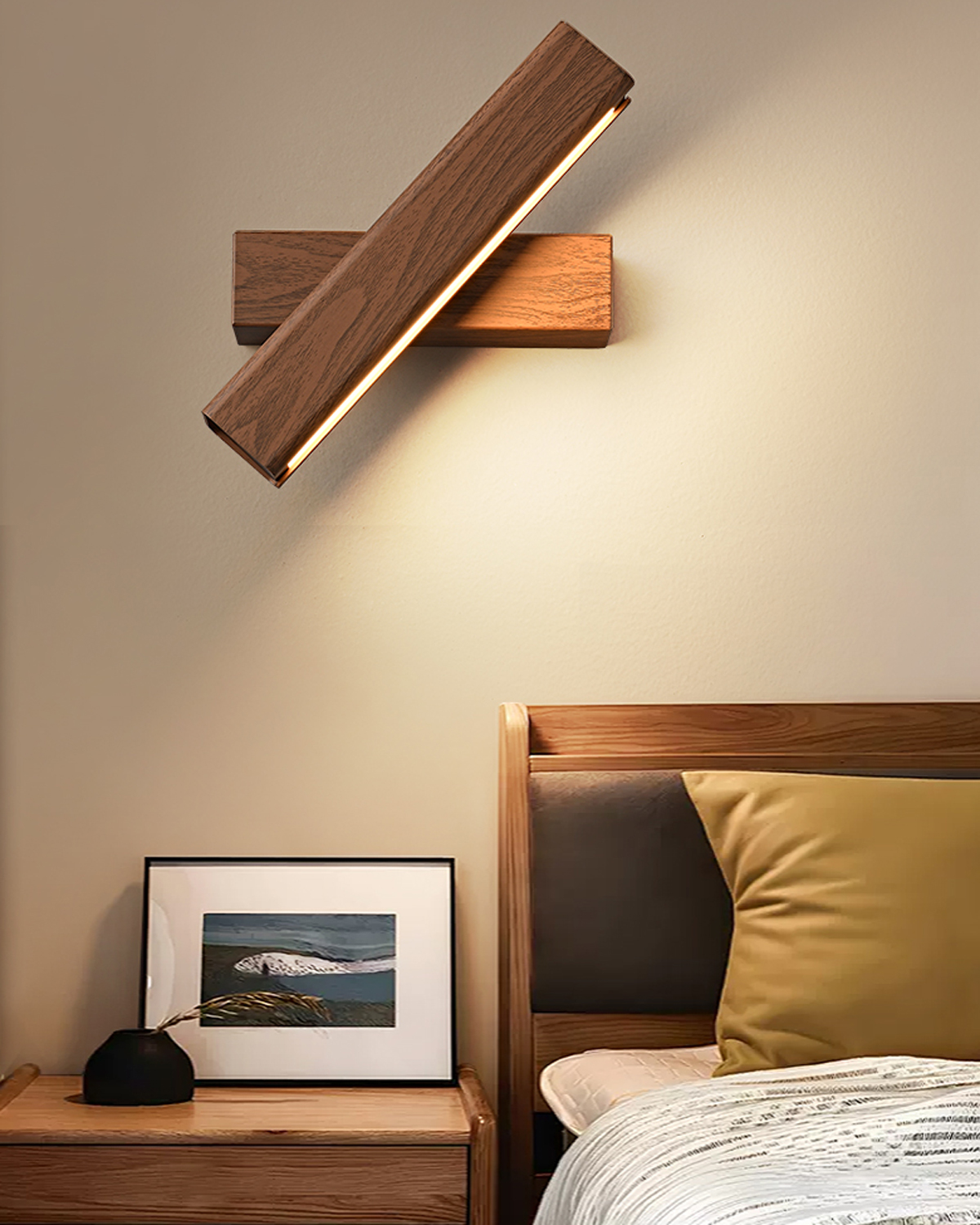 Walnut Angle LED Wall Lamp