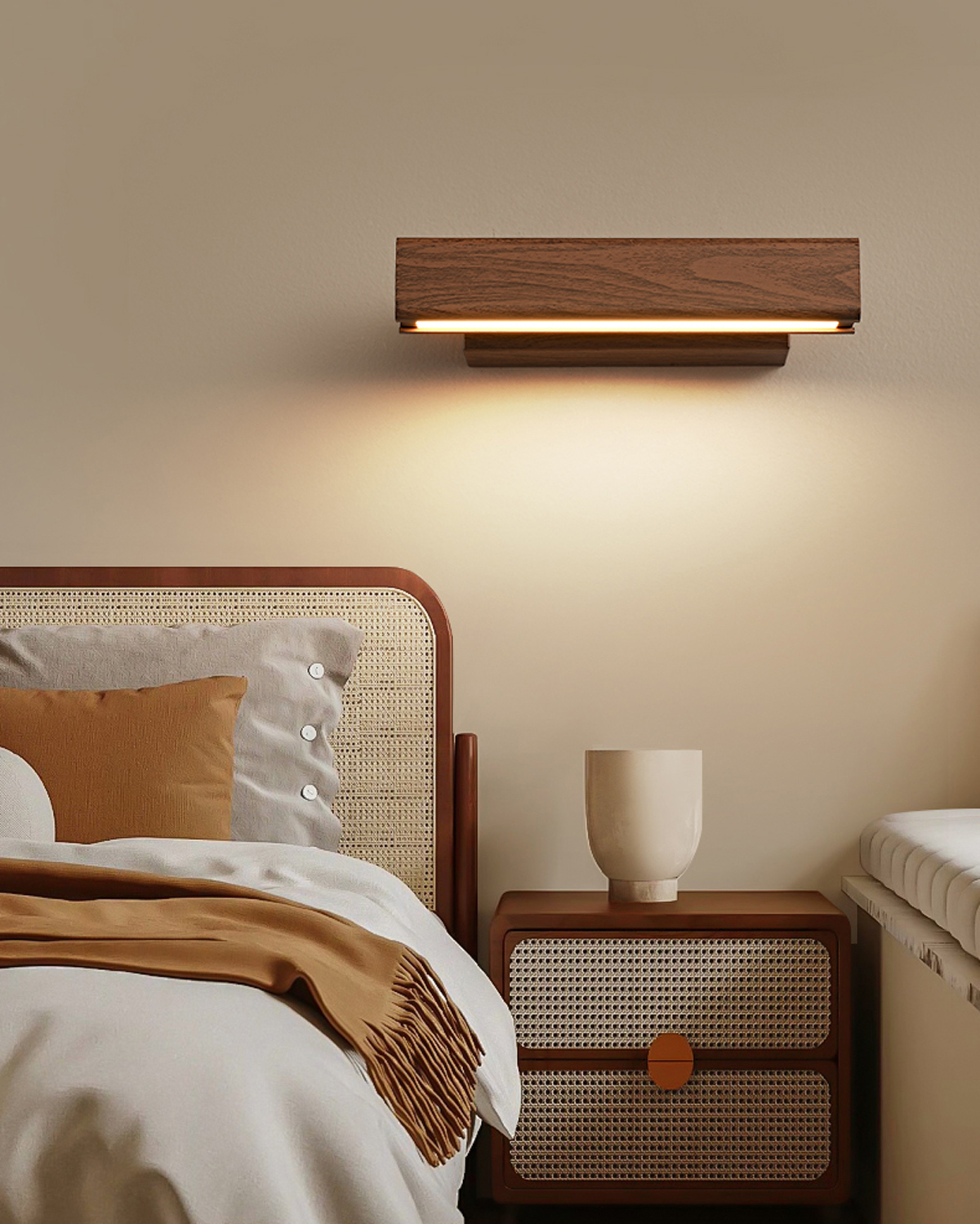 Walnut Angle LED Wall Lamp