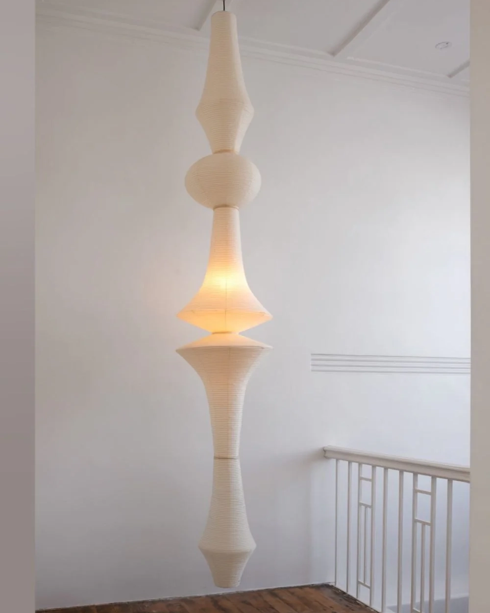 Washi Paper E Pendant Swag Light