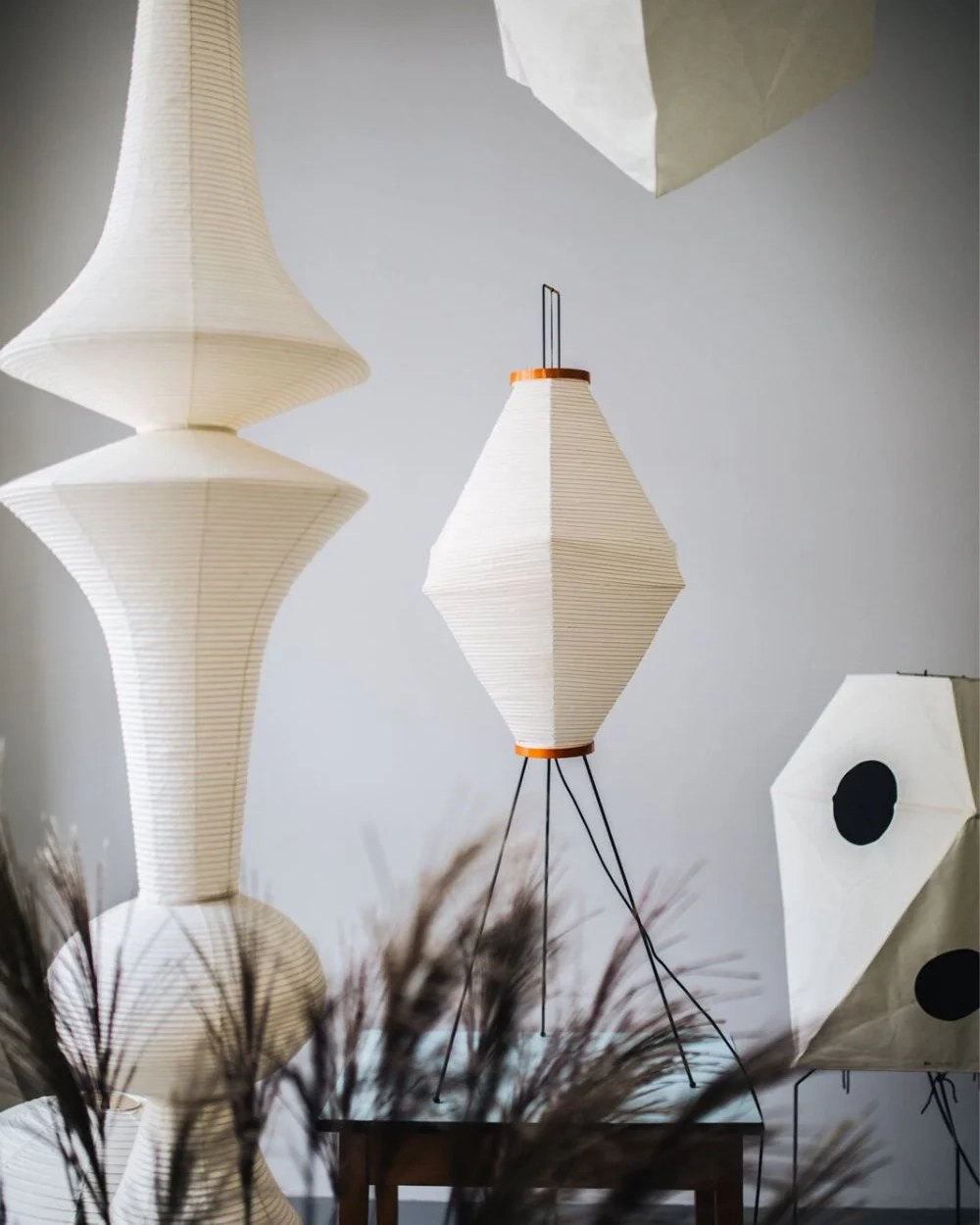 Washi Paper E Pendant Swag Light