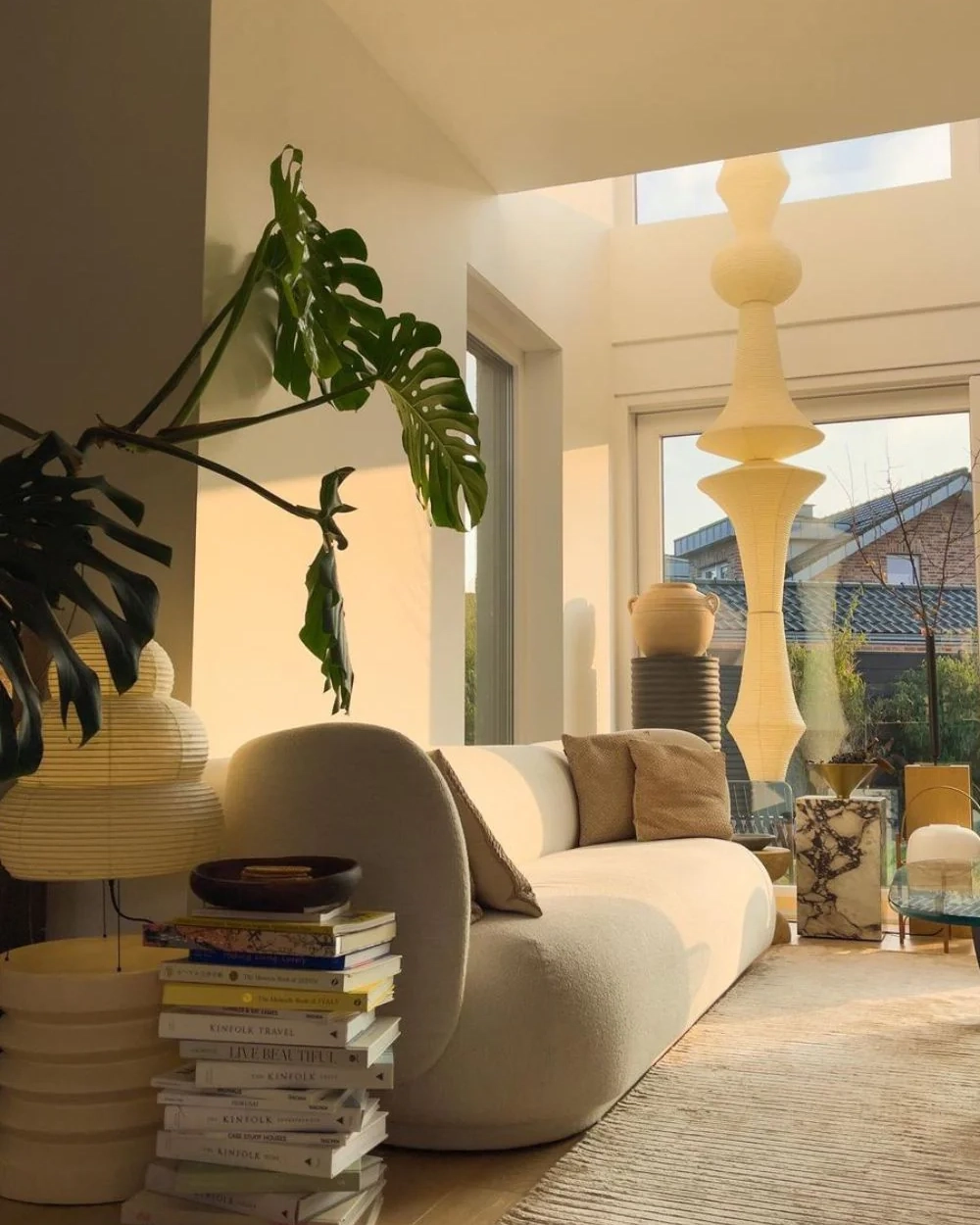 Washi Paper E Pendant Swag Light