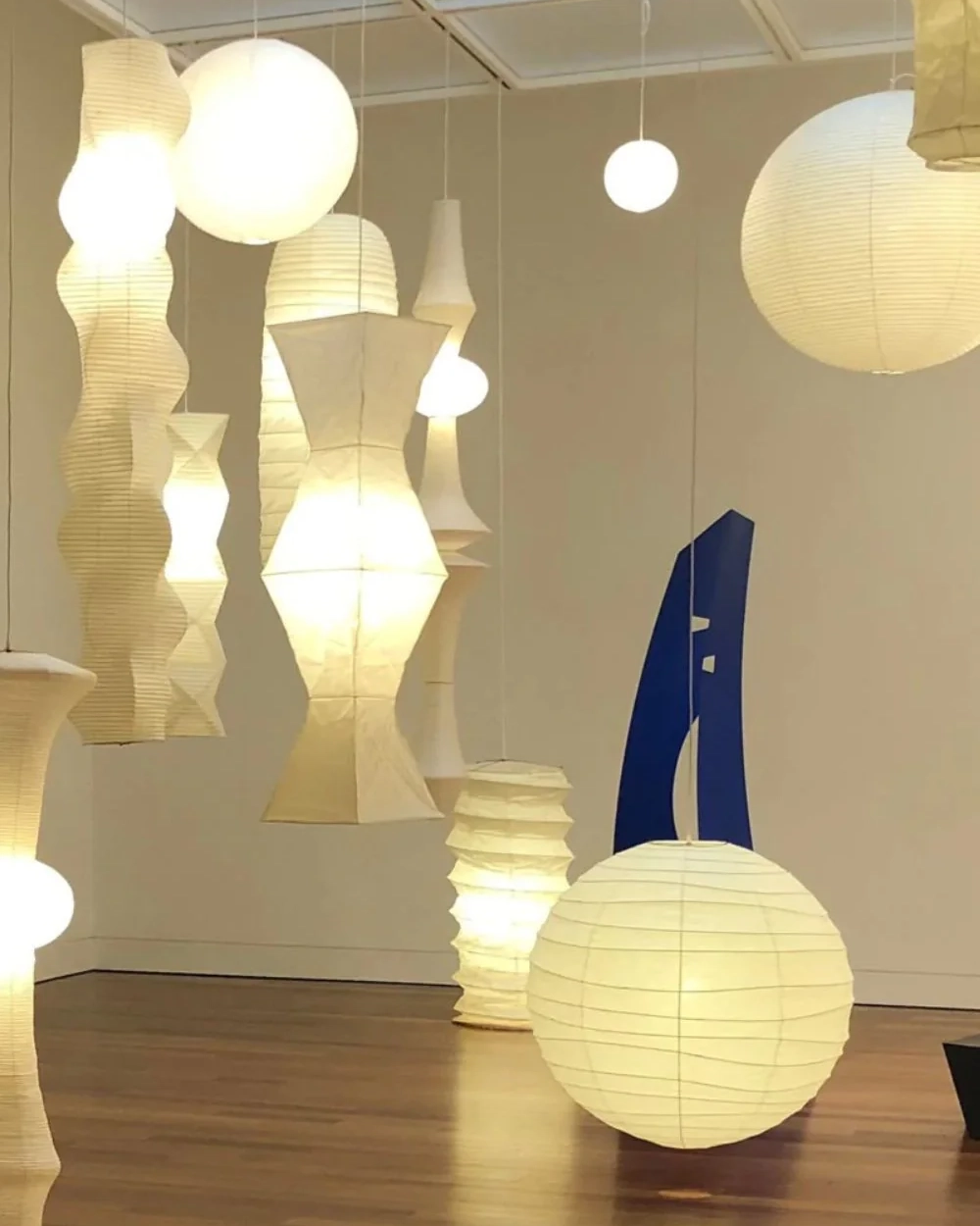 Washi Paper E Pendant Swag Light