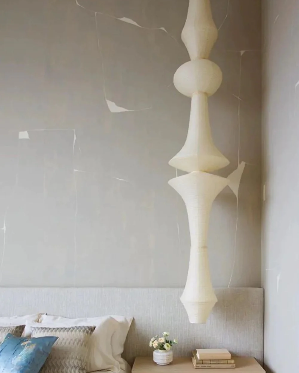 Washi Paper E Pendant Swag Light