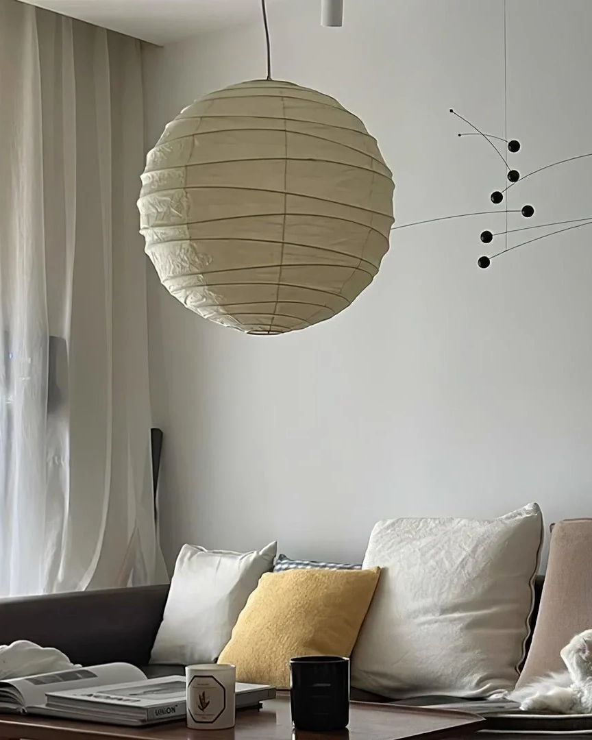 Washi Paper Pendant Swag Lamp