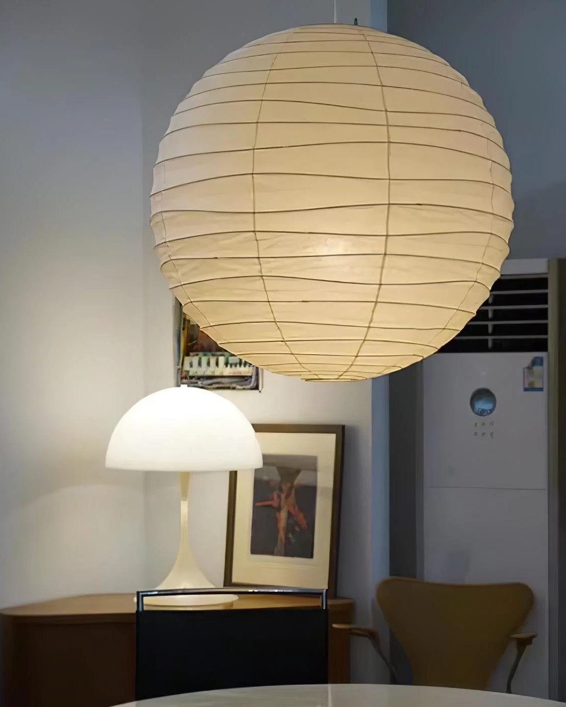 Washi Paper Pendant Swag Lamp