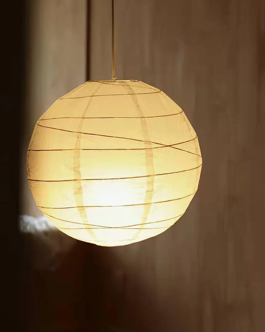 Washi Paper Pendant Swag Lamp