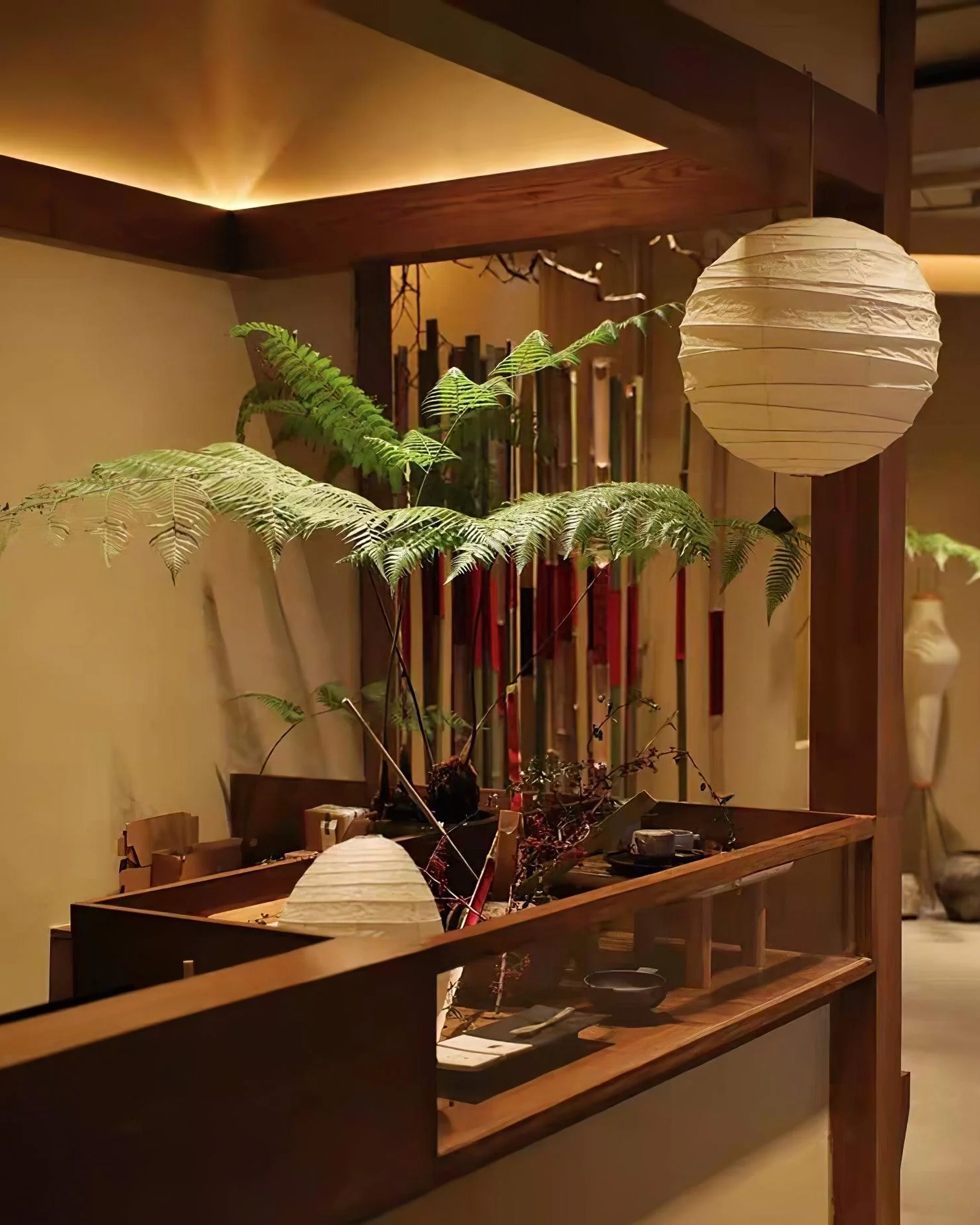 Washi Paper Pendant Swag Lamp