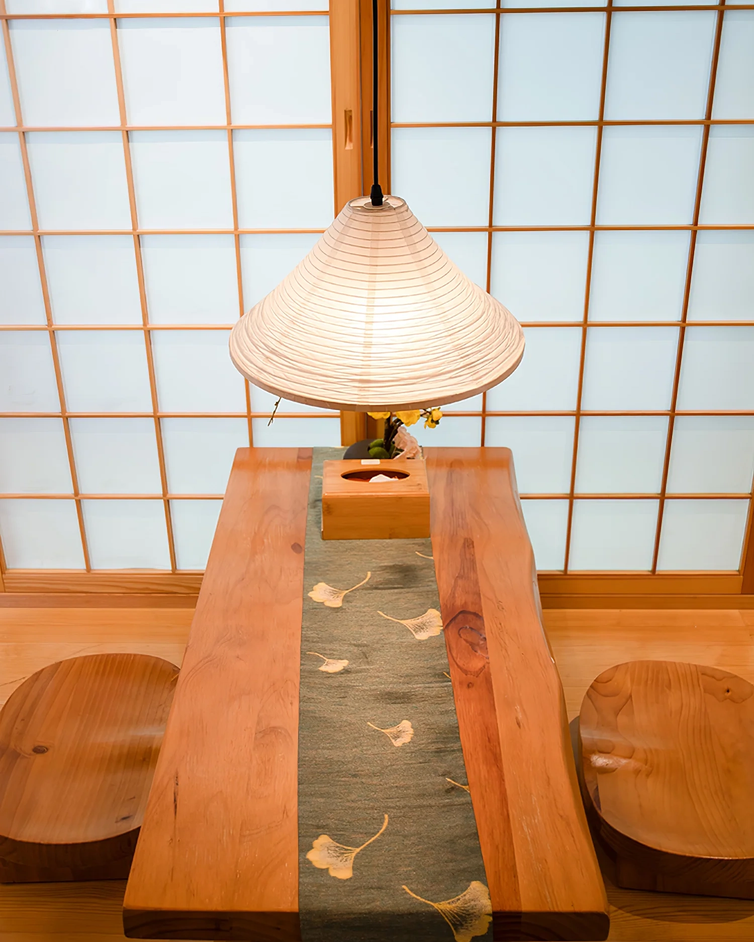 Washi Paper Pyramid Pendant Lamp