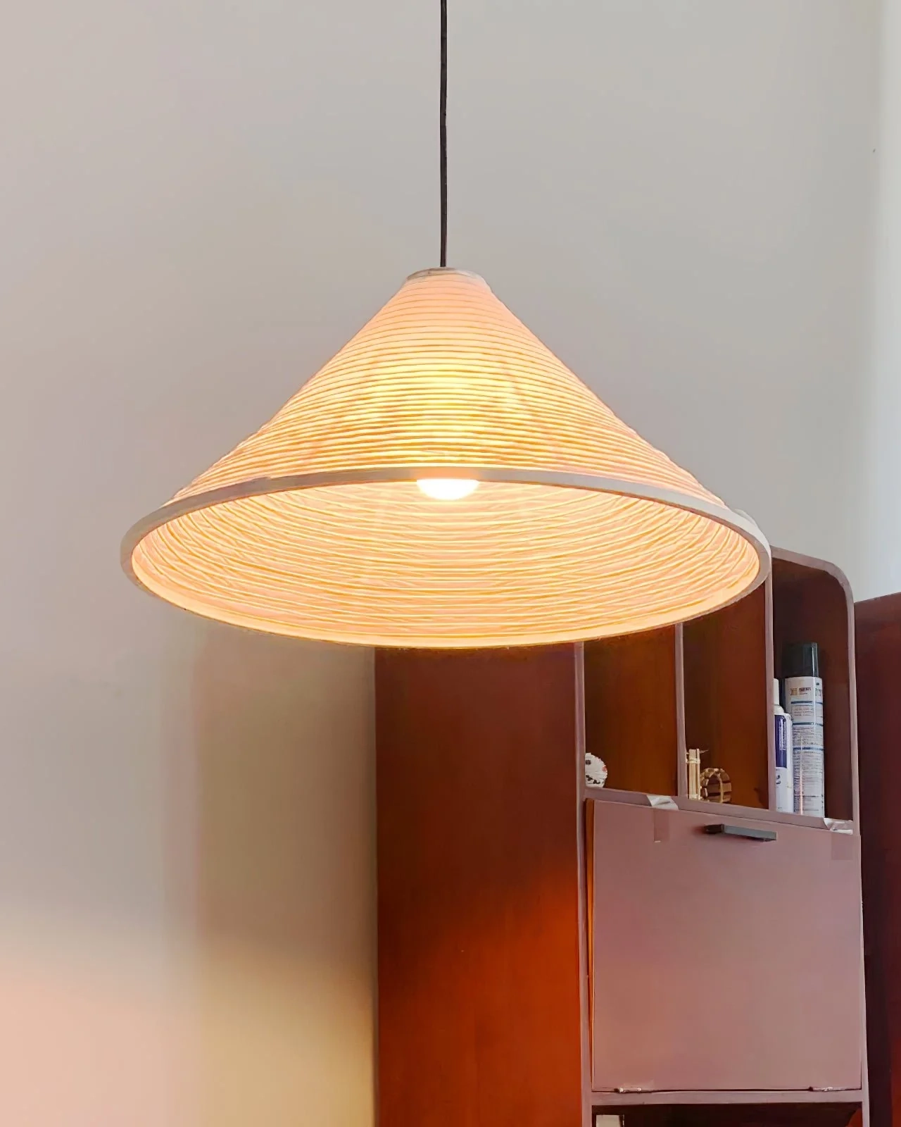 Washi Paper Pyramid Pendant Lamp