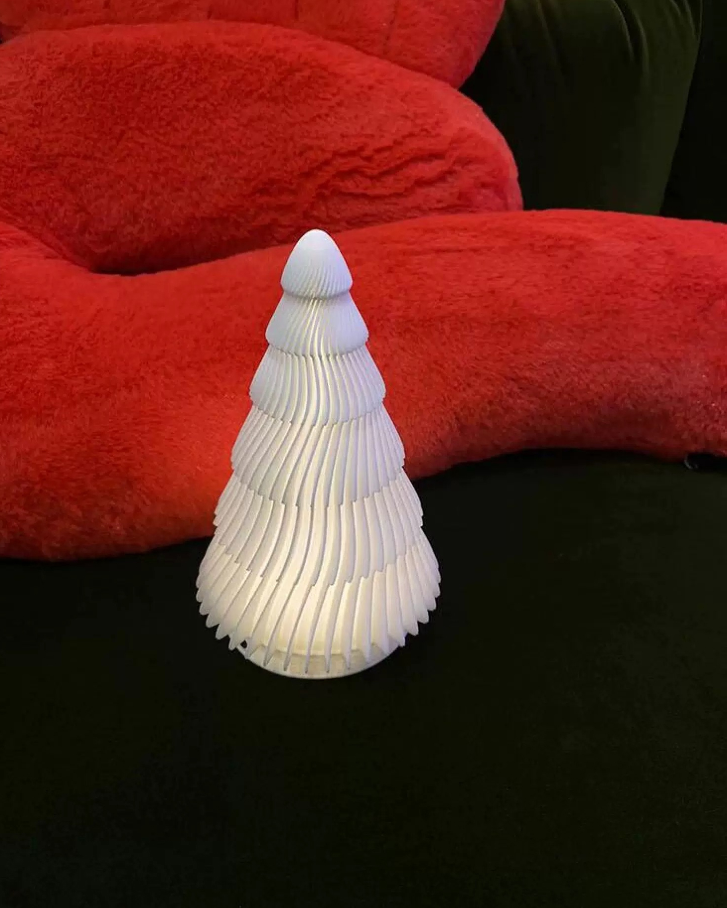 White Christmas Tree Table Lamp