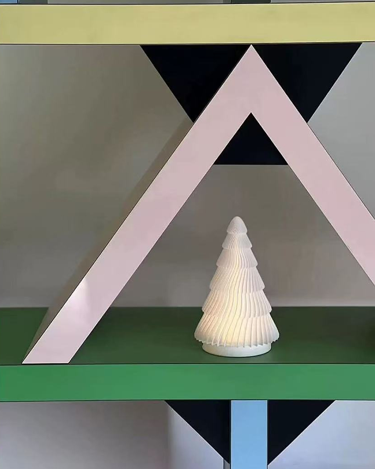 White Christmas Tree Table Lamp