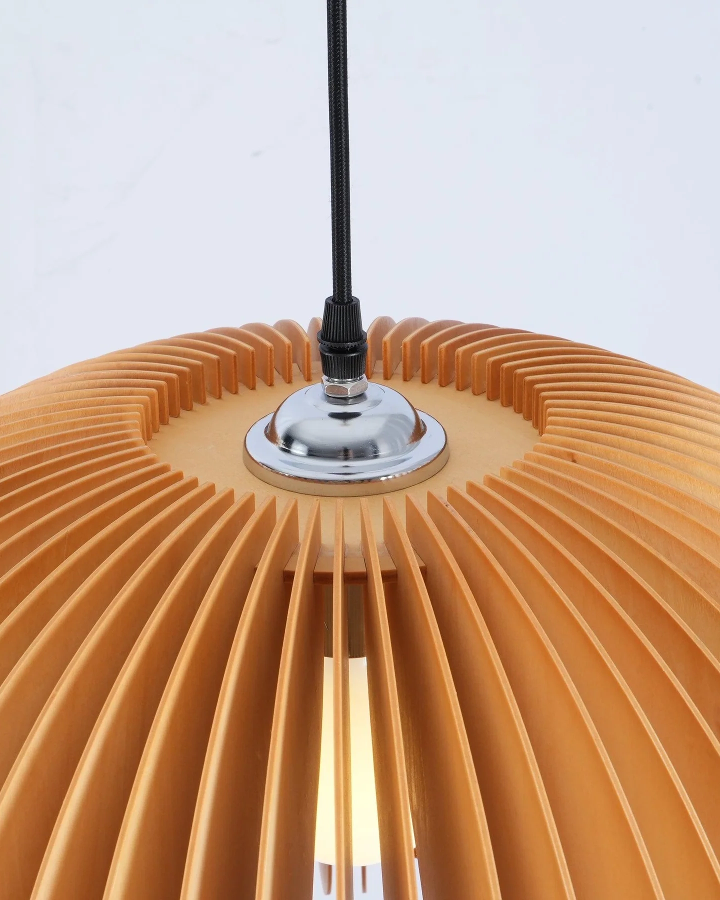 Wooden Pumpkin Pendant Lamp