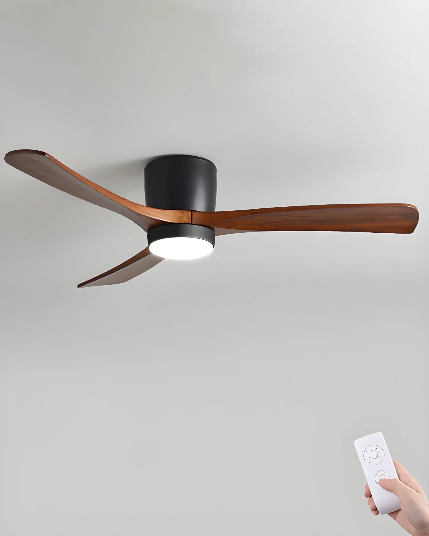 Nordic Wooden Ceiling Fan Light