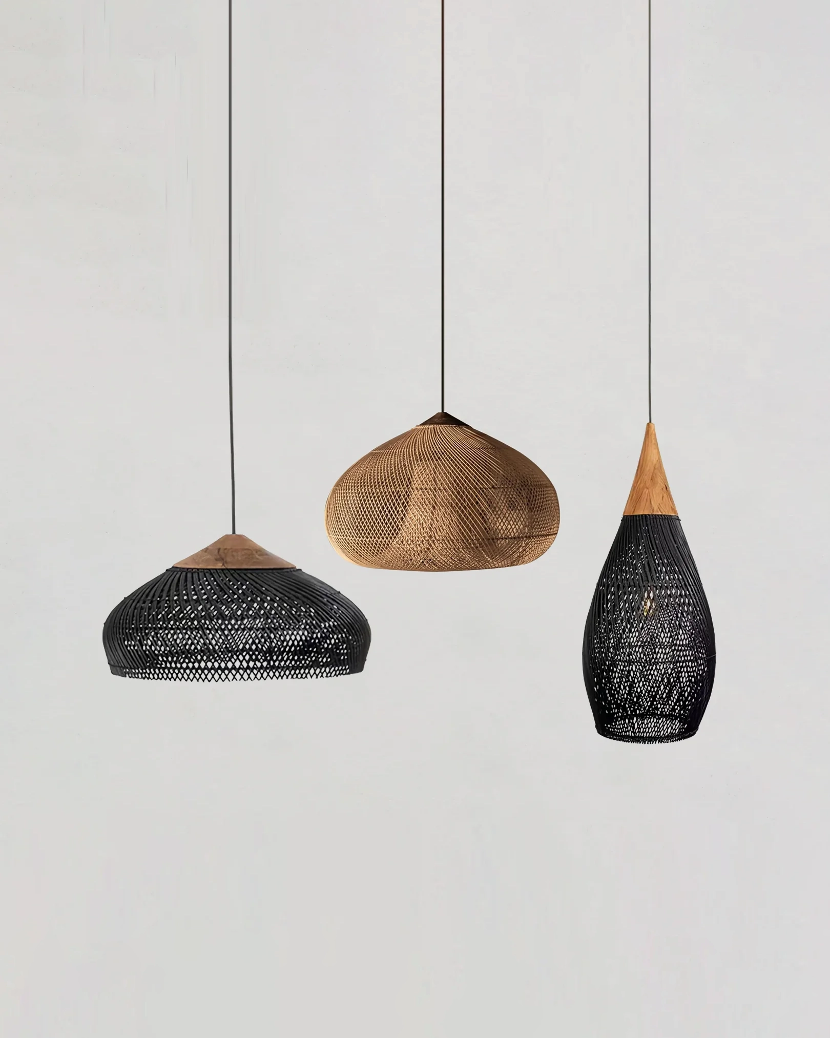 Braided Rattan Pendant Lamp