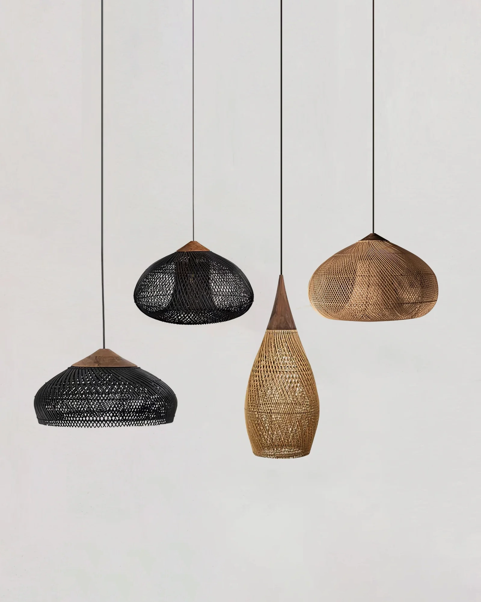 Braided Rattan Pendant Lamp