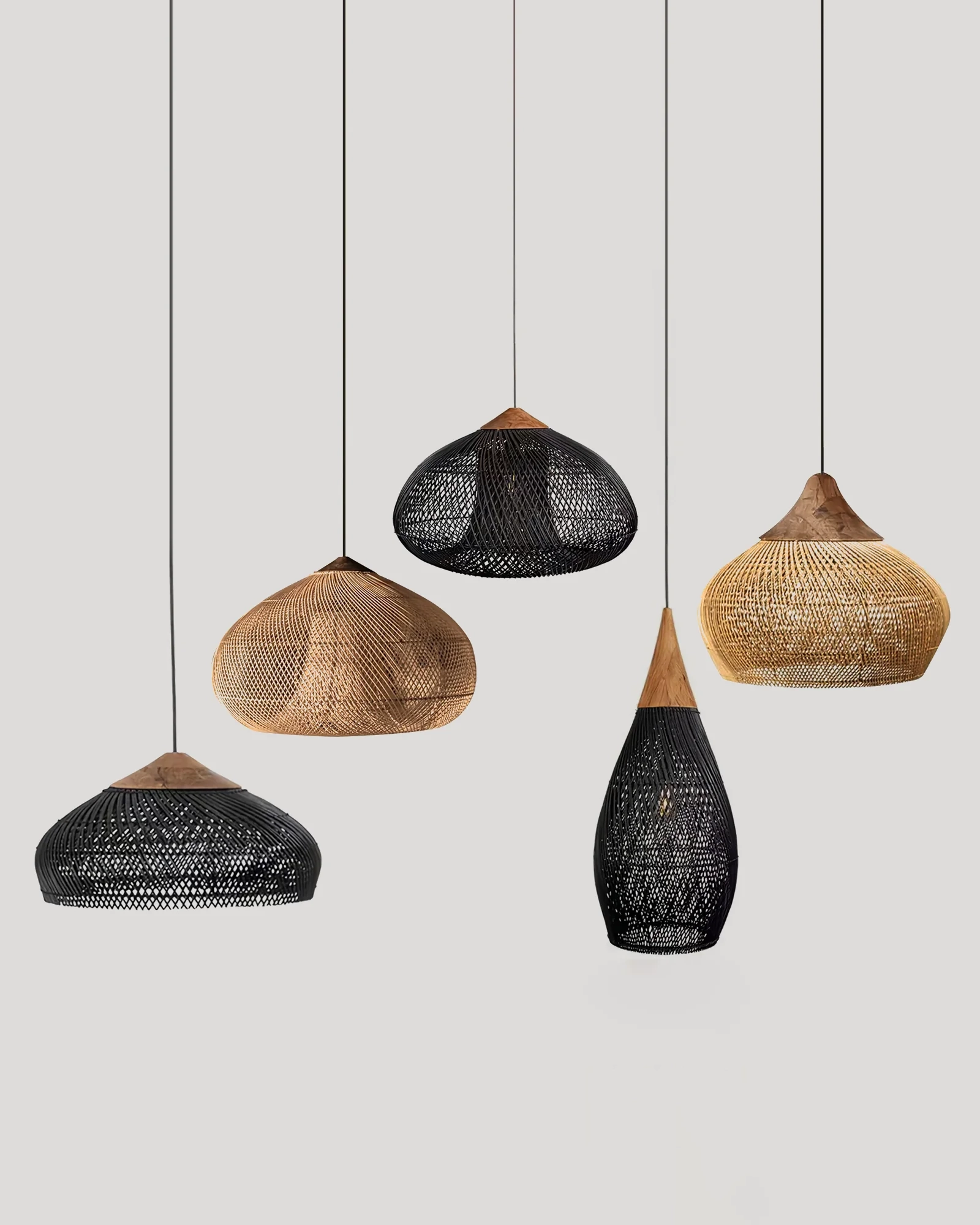 Braided Rattan Pendant Lamp