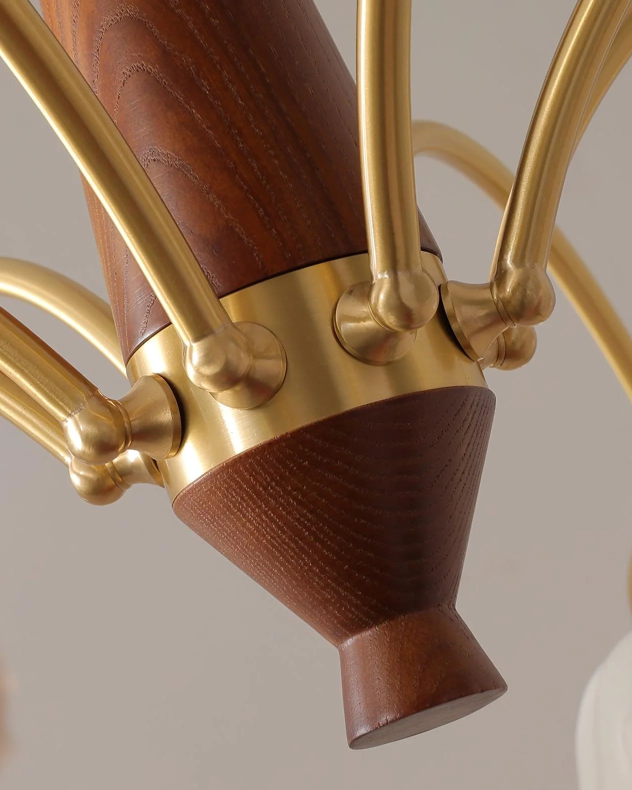 Swedish Modern Gold Chandelier