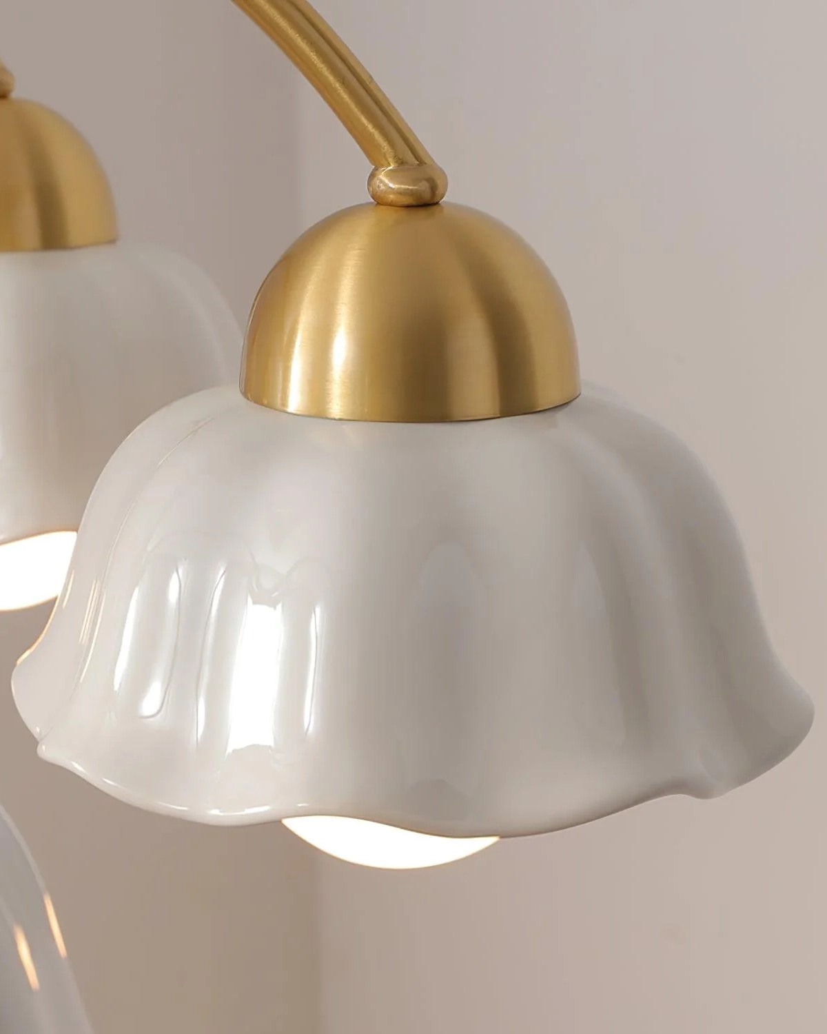Swedish Modern Gold Chandelier