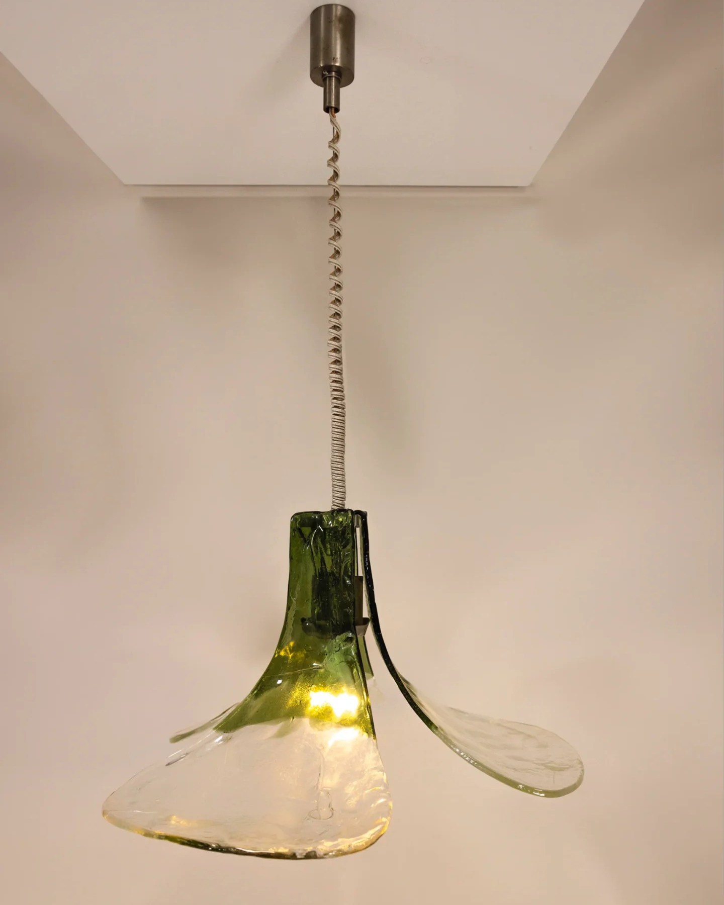 Murano Glass Flower Pendant Lamp