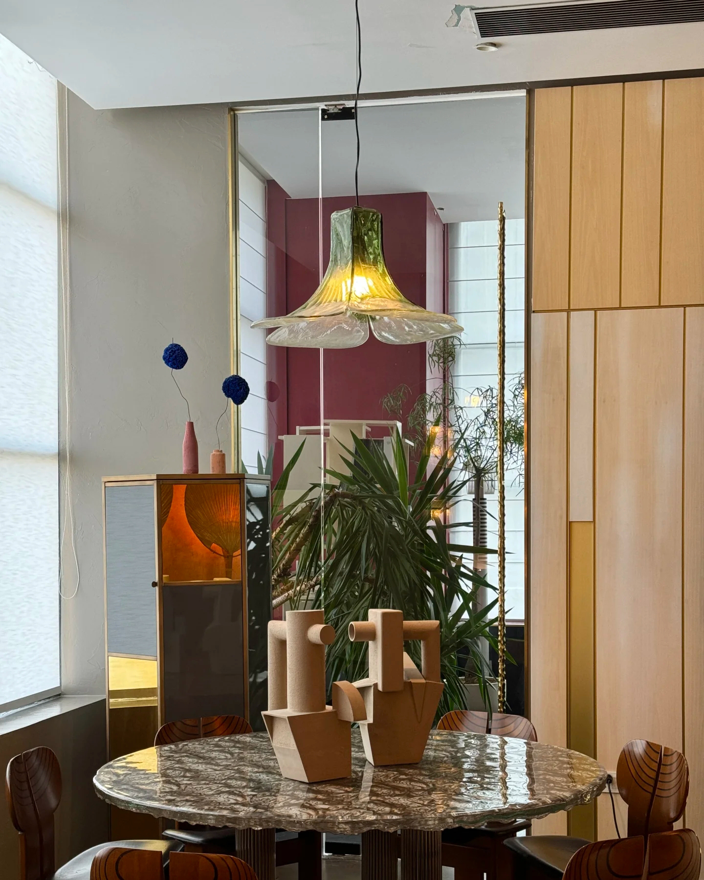 Murano Glass Flower Pendant Lamp