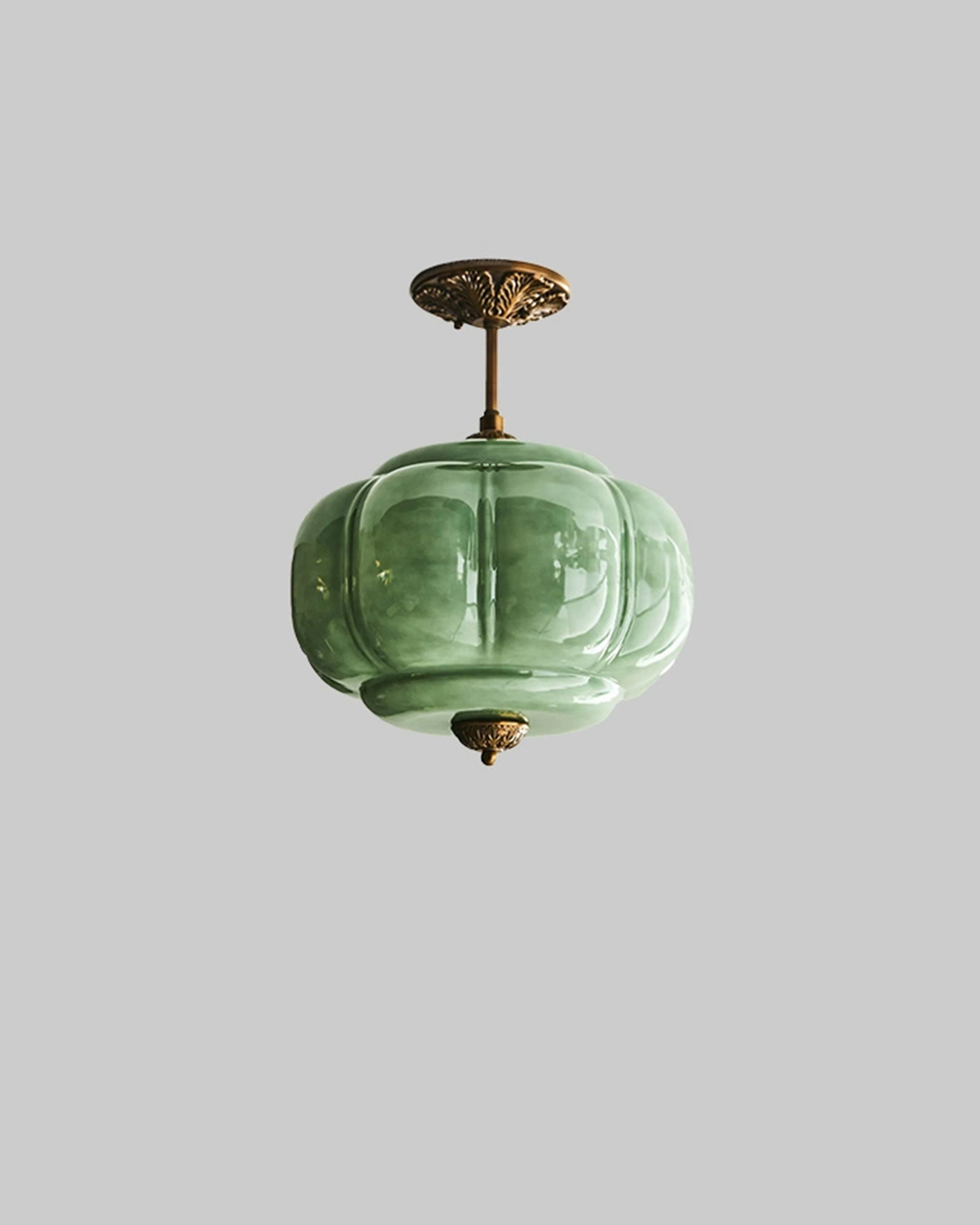 Murano Pumpkin Glass Pendant Lamp