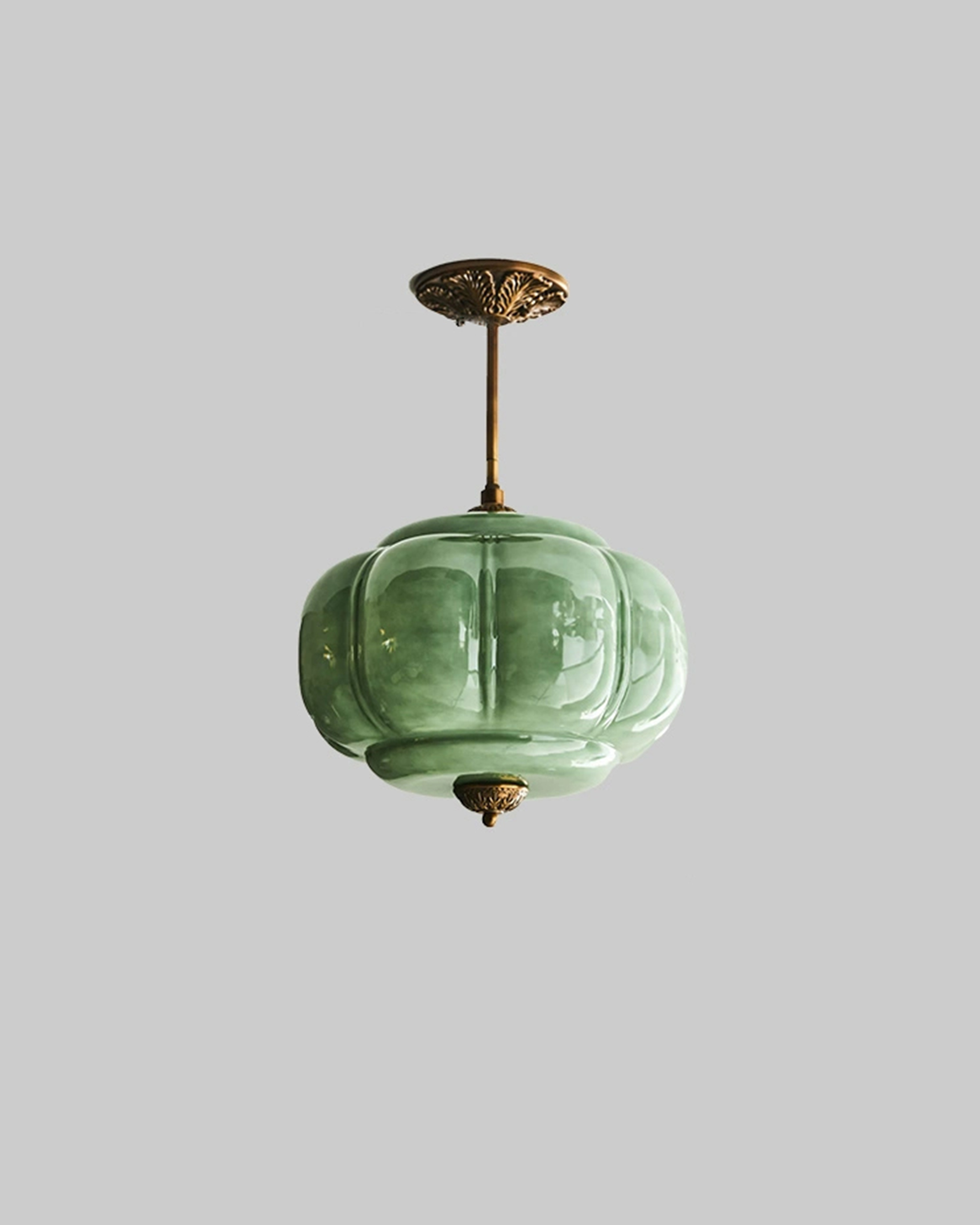 Murano Pumpkin Glass Pendant Lamp