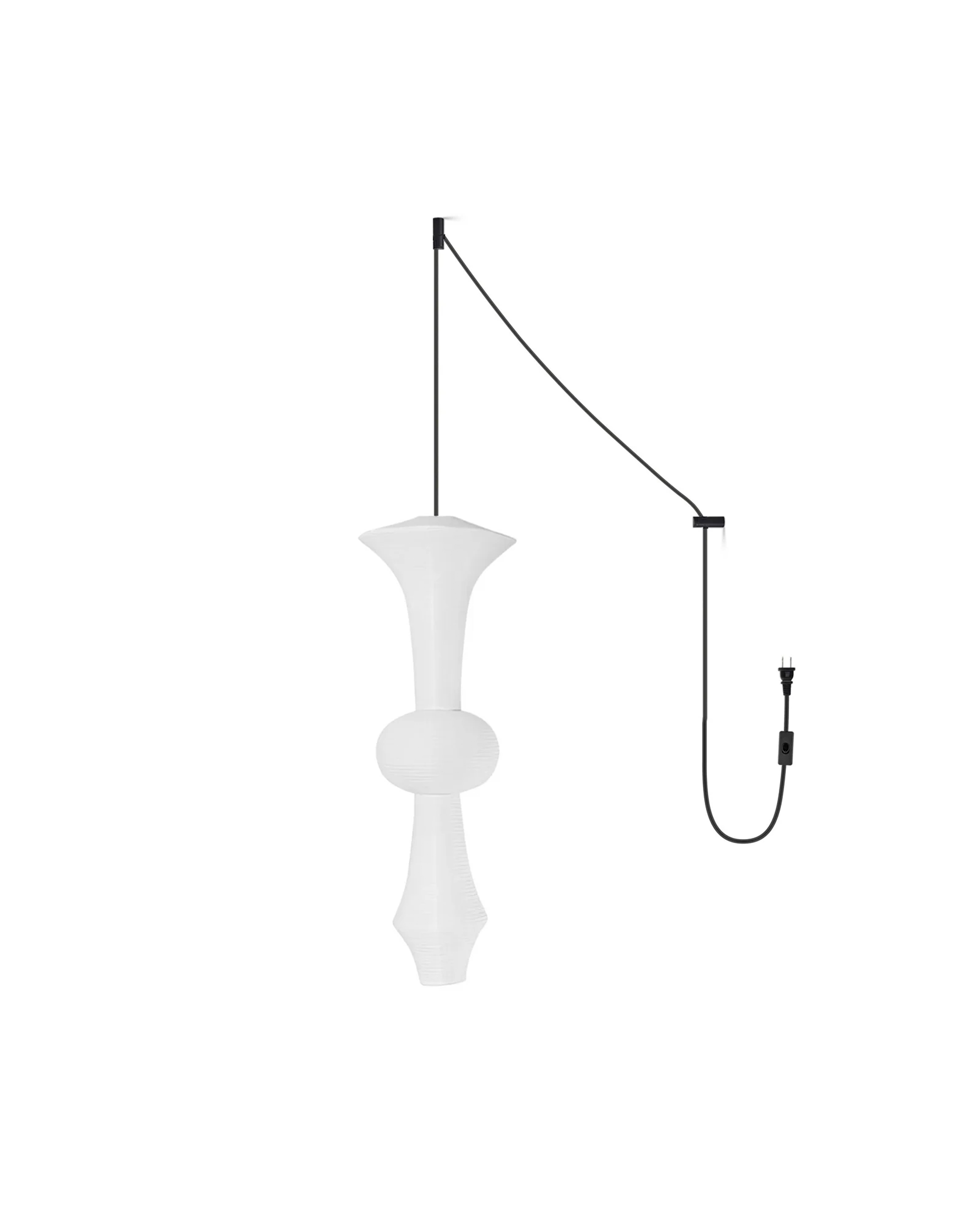 Washi Paper E Pendant Swag Light