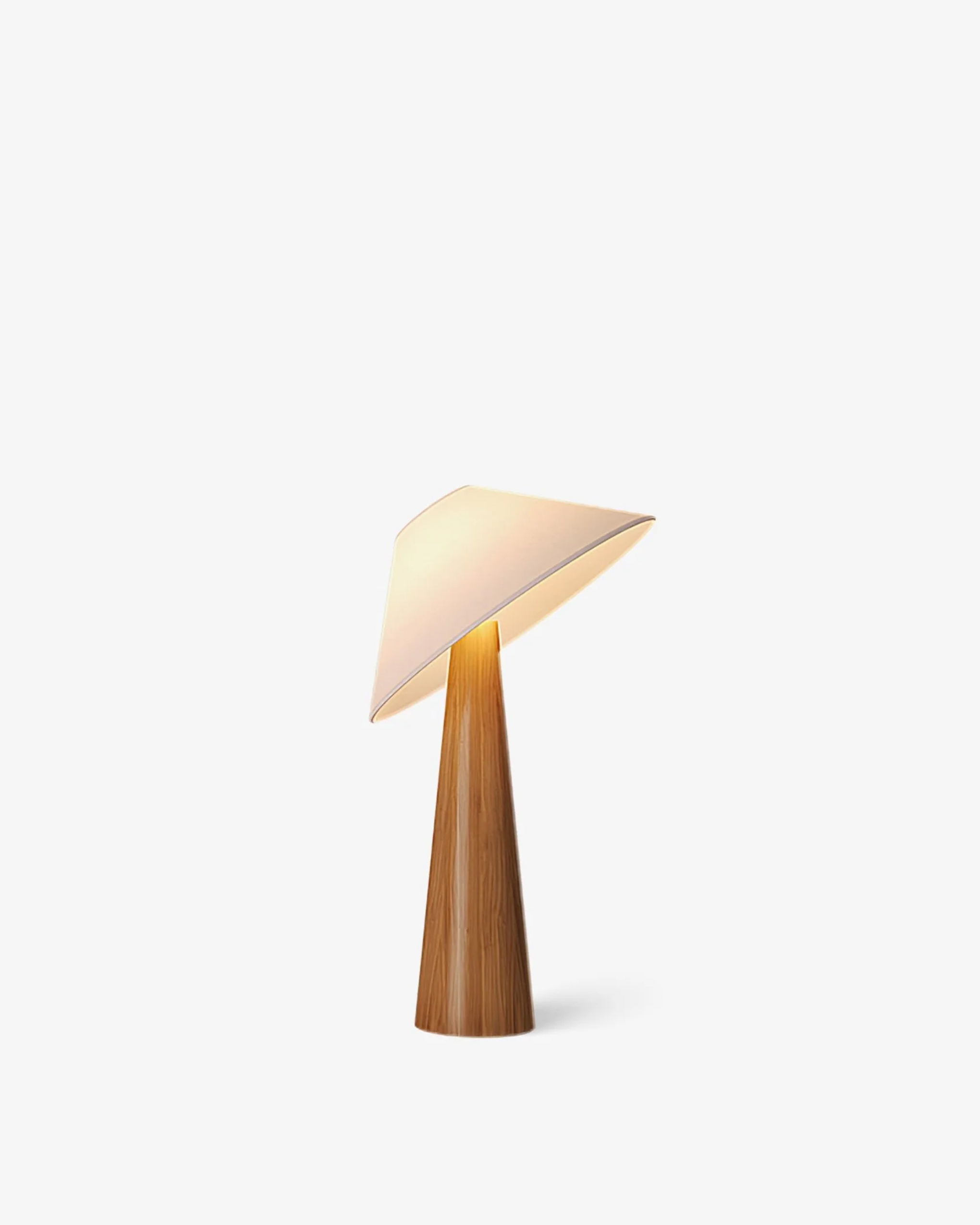Tilt Hat Wooden Table Lamp