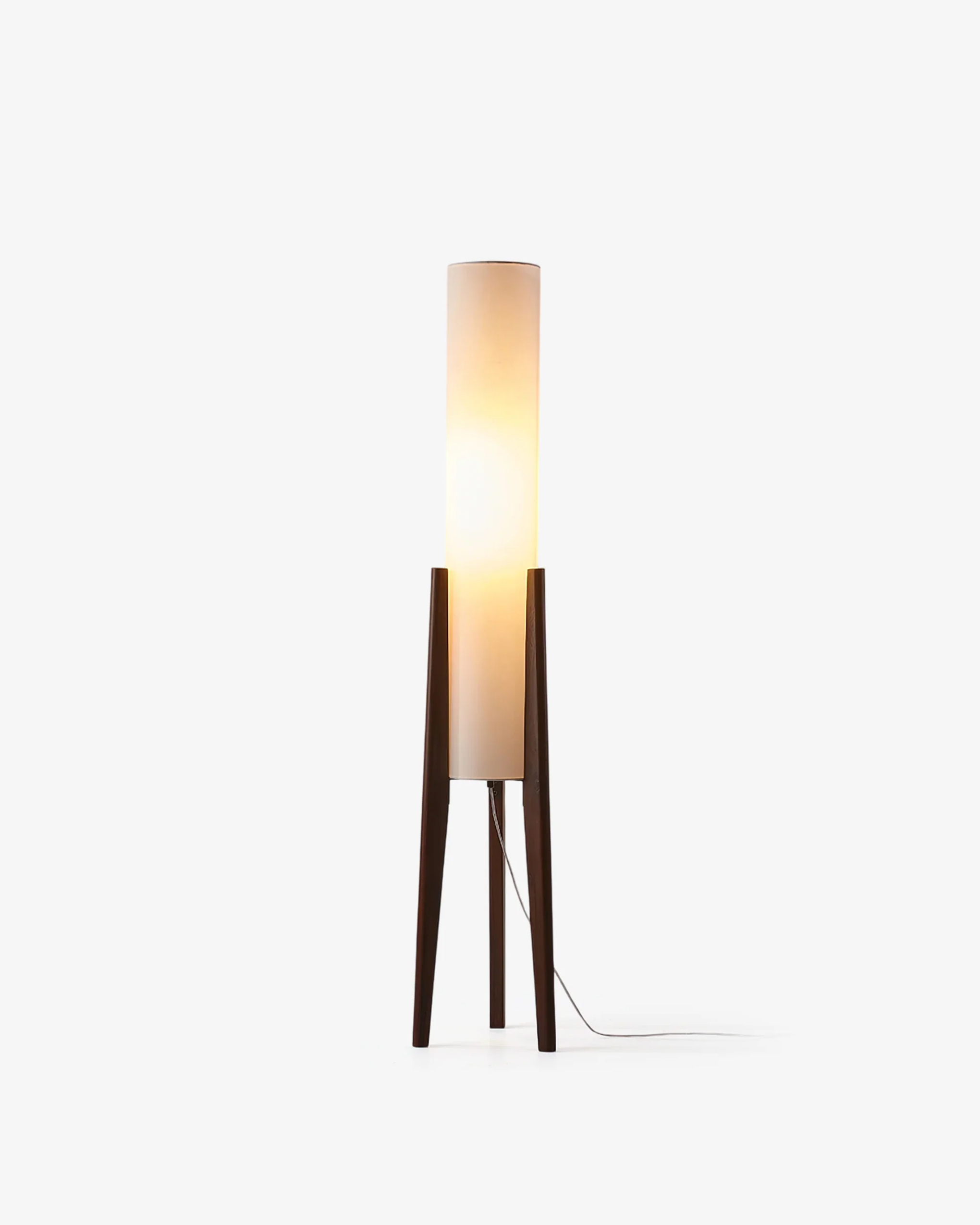 Tripod Walnut Floor Lamp