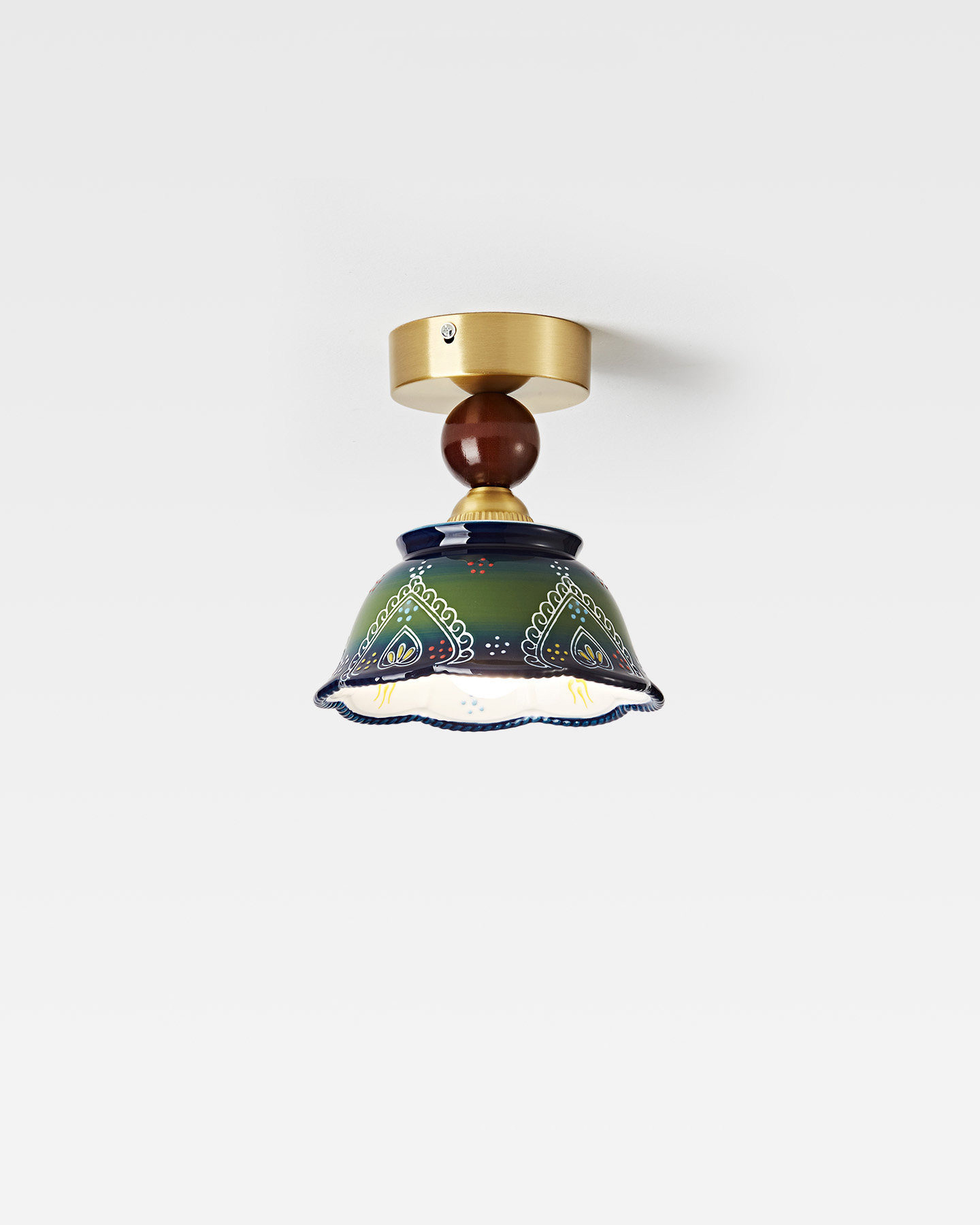 Painted Bell Ceiling Lamp