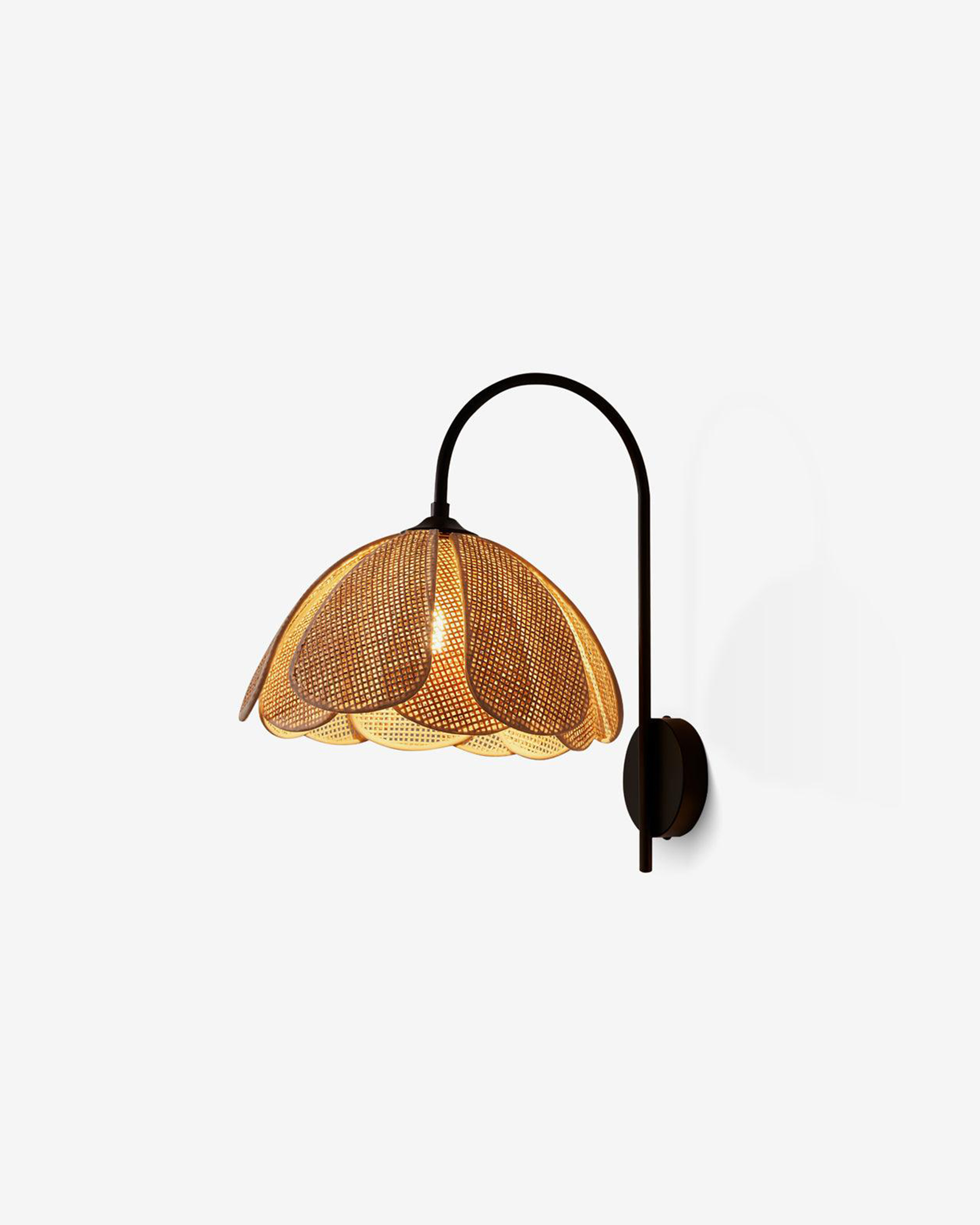 Rattan Petal Wall Lamp