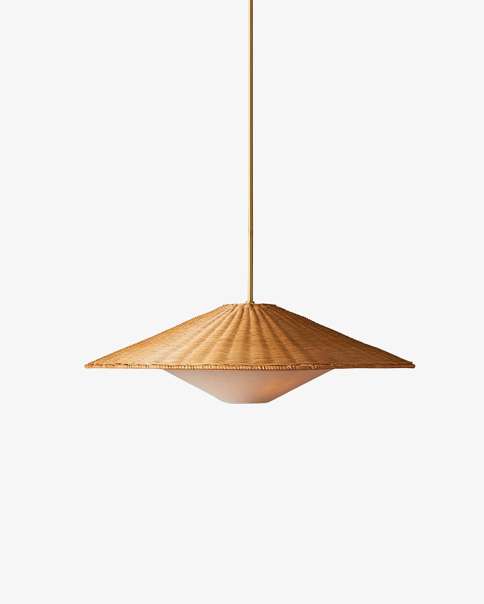 Rattan Hat Pendant Light