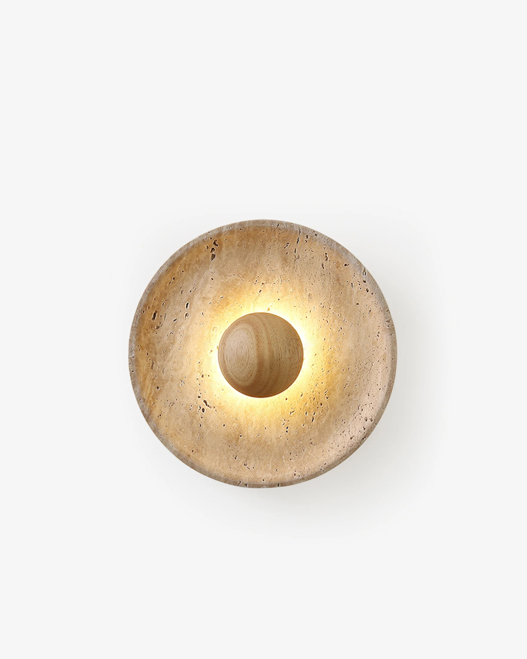 Halo Travertine Wall Light