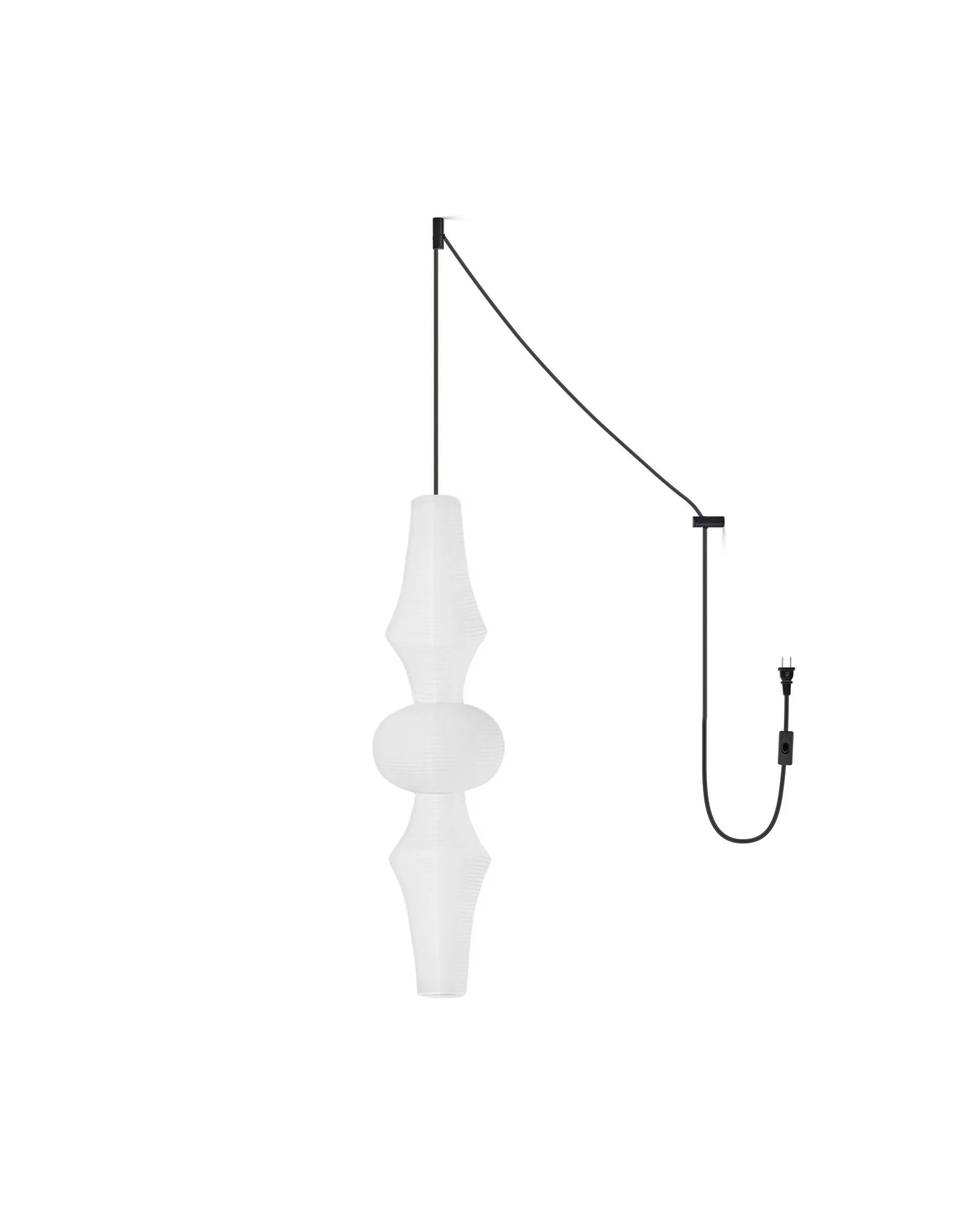 Washi Paper E Pendant Swag Light