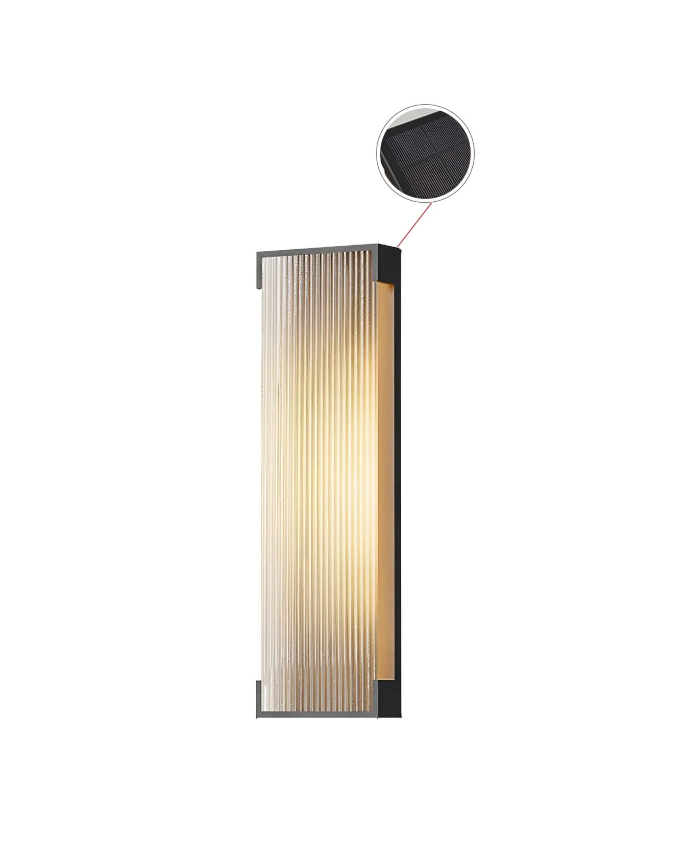 Rectangular Solar Outdoor Wall Light