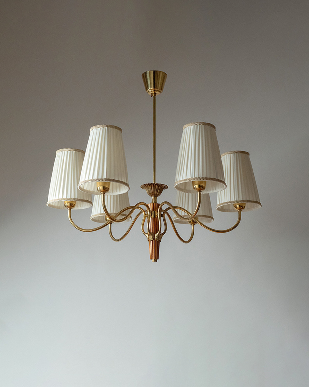 Scandi Oak Vintage Chandelier