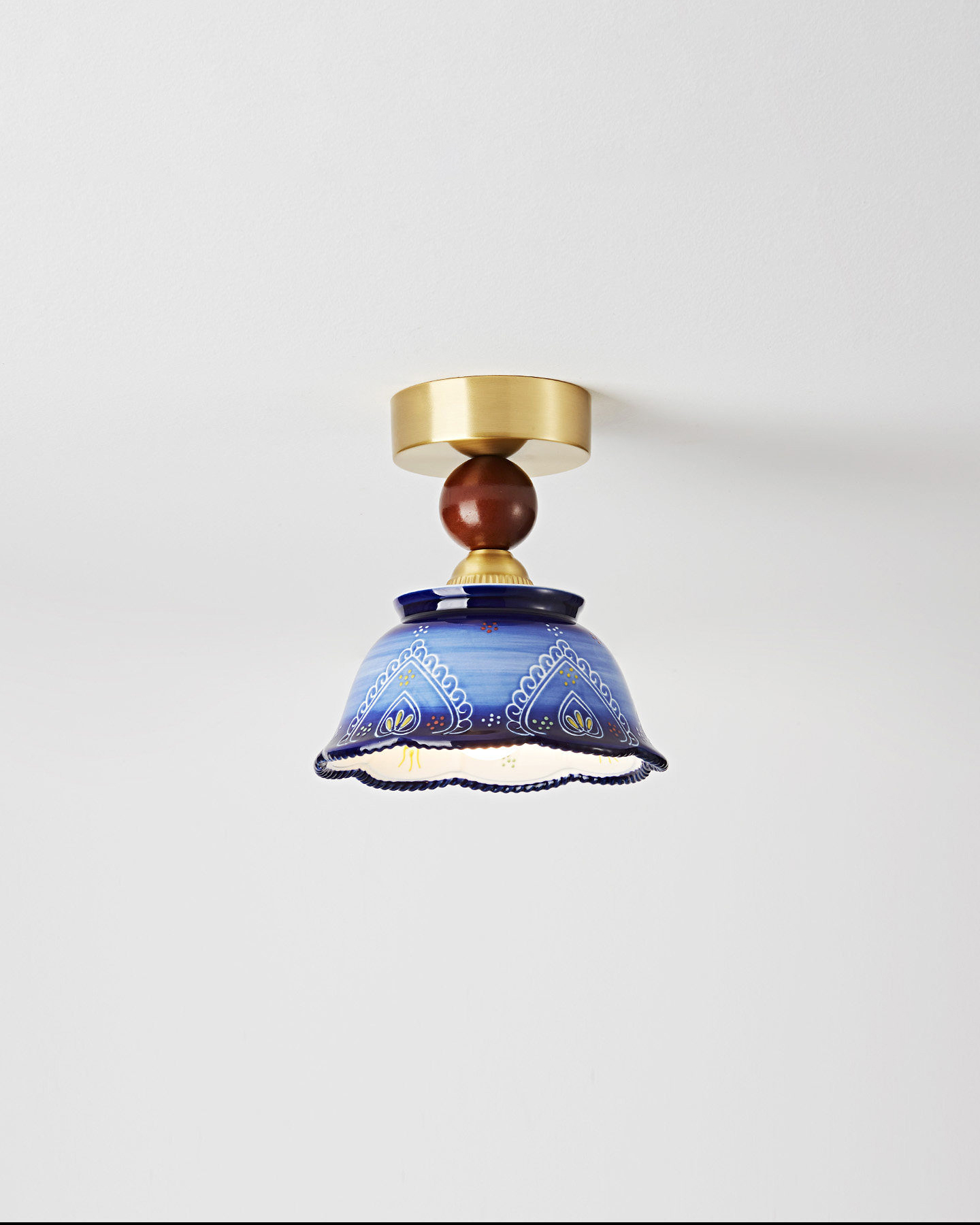 Painted Bell Ceiling Lamp